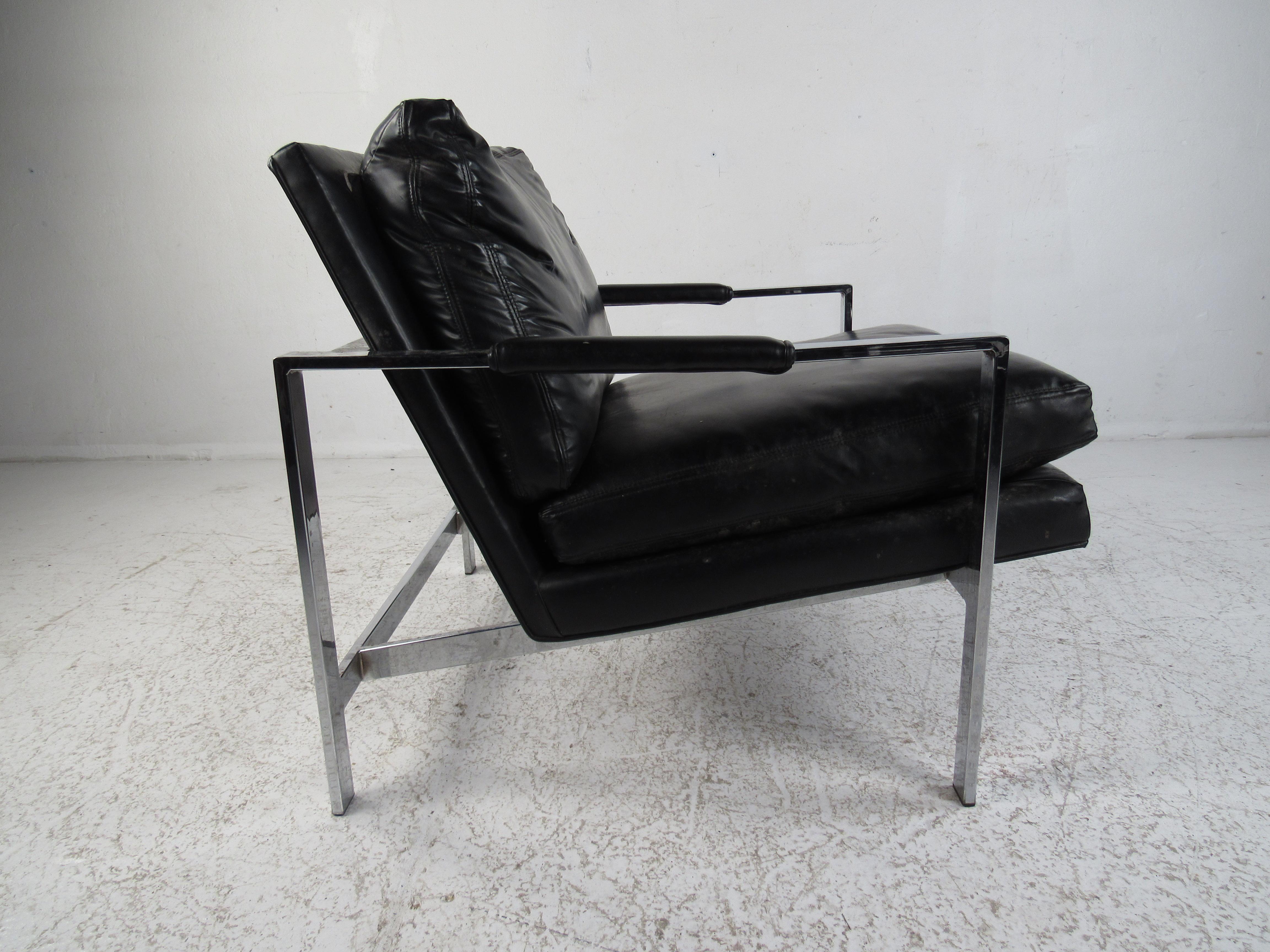 Pair of Vintage Modern Milo Baughman Lounge Chairs for Thayer Coggin In Good Condition In Brooklyn, NY