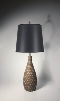 Pair of Vintage Modern Pottery Pinecone Lamps by Raymor