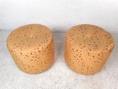 Pair of Vintage Modern Rolling Ottomans