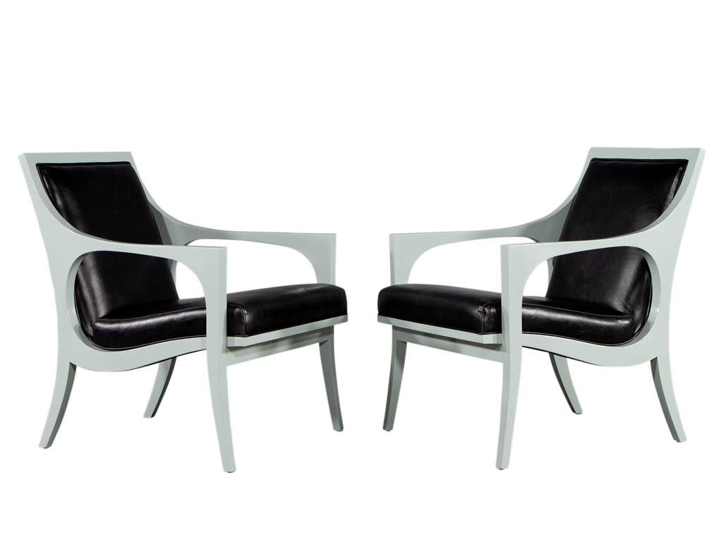 Mid-Century Modern Pair of Vintage Modern Styled Accent Lounge Chairs For Sale