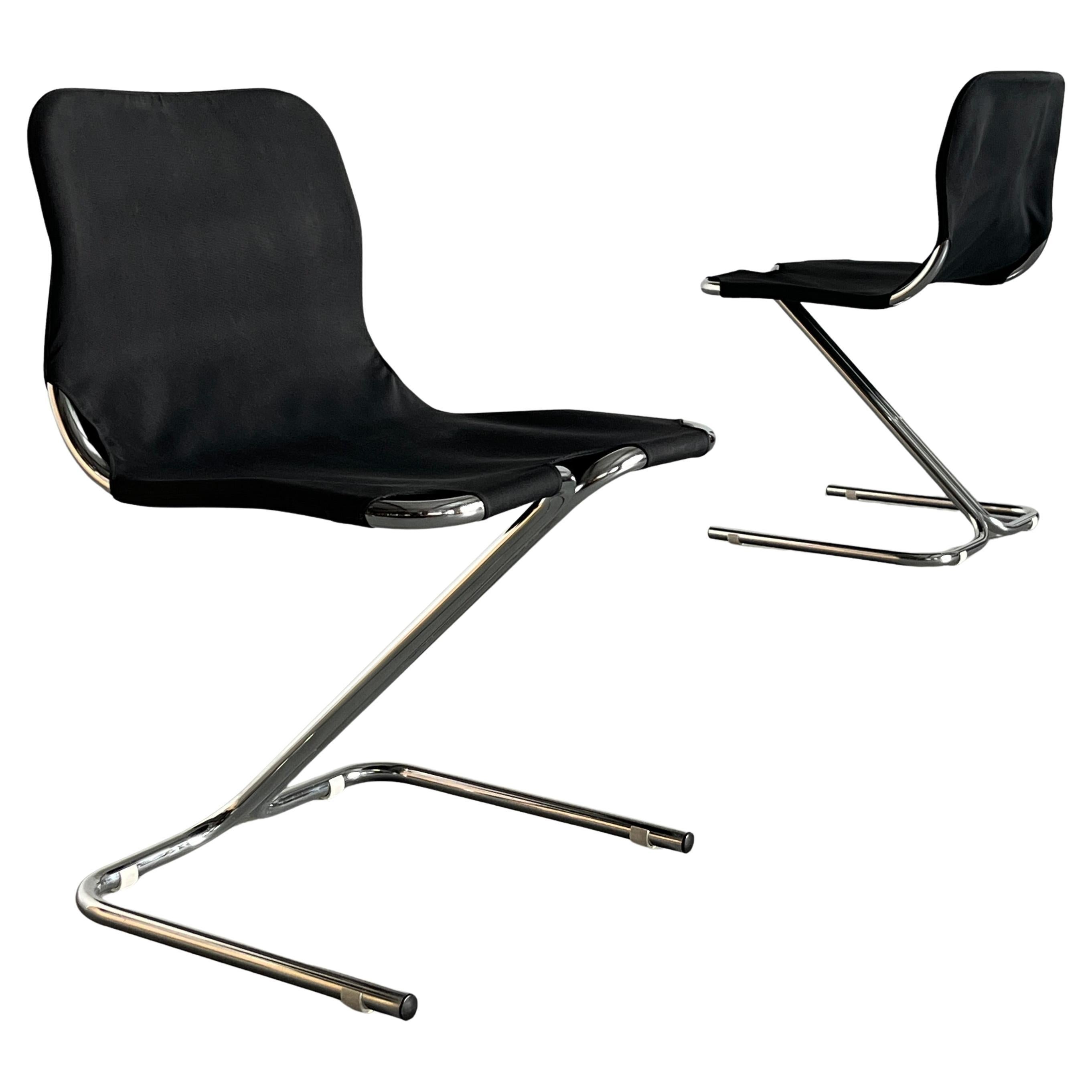 Pair of Vintage Modernist 'Formula' Cantilever Dining Chairs by Dux, 1968 Sweden
