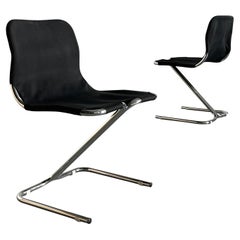 Pair of Vintage Modernist 'Formula' Cantilever Dining Chairs by Dux, 1968 Sweden