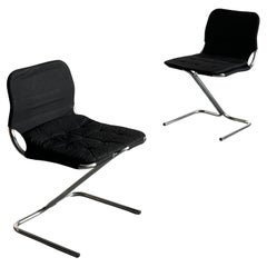 Pair of Vintage Modernist 'Formula' Cantilever Dining Chairs by Dux, 1968 Sweden