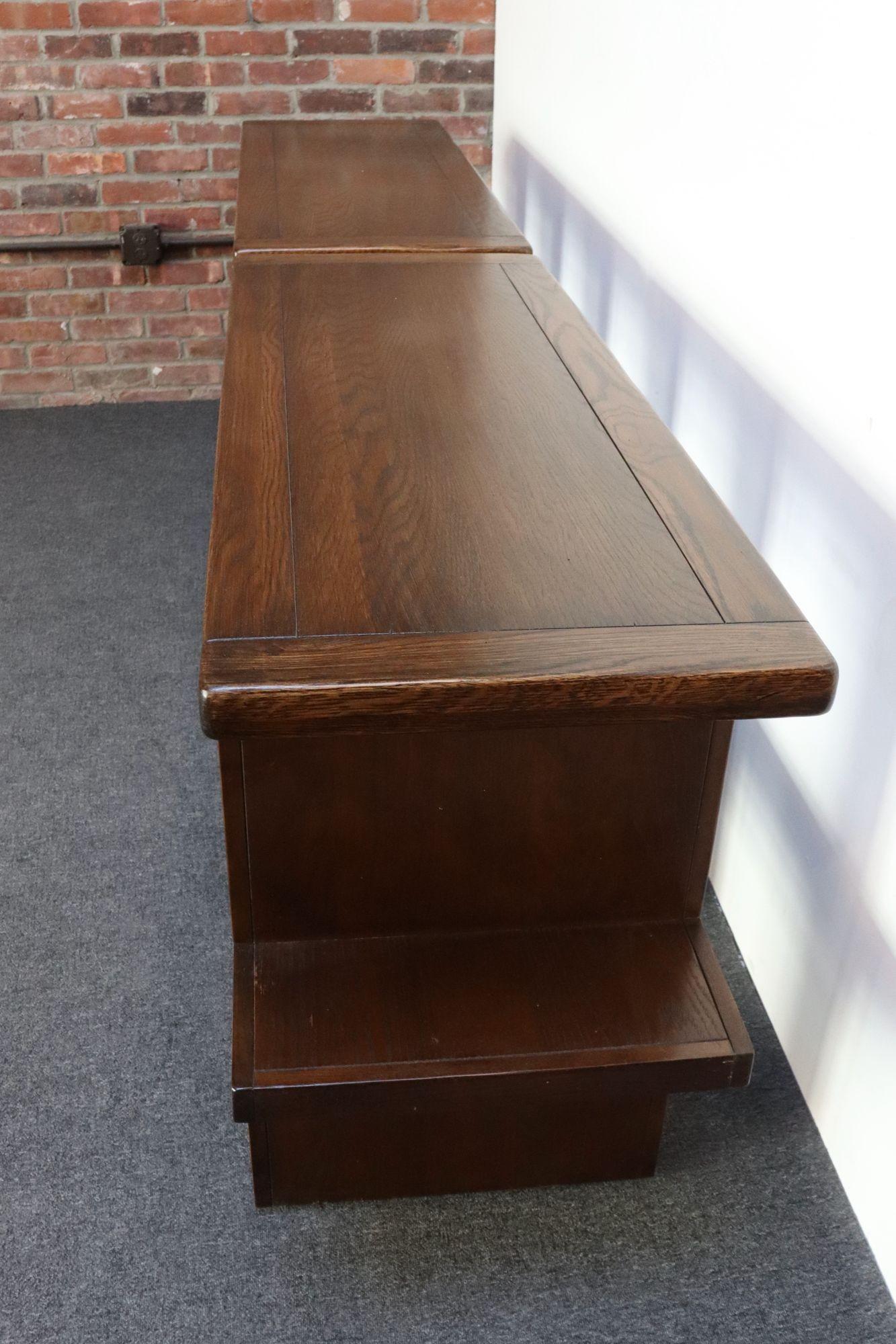 Coppia di librerie modulari vintage / scaffali per dischi in frassino tinto in vendita 3