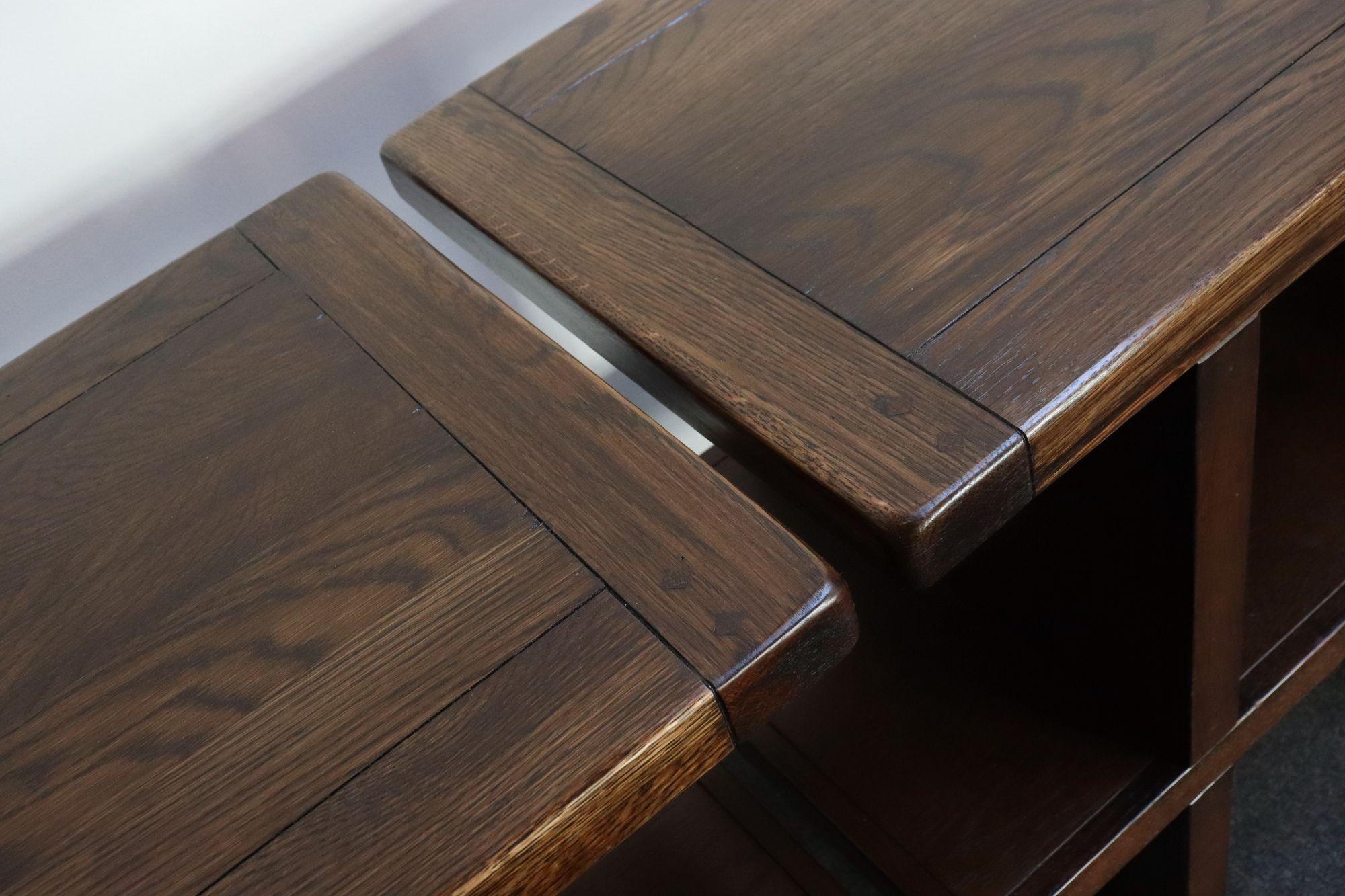 Coppia di librerie modulari vintage / scaffali per dischi in frassino tinto in vendita 4