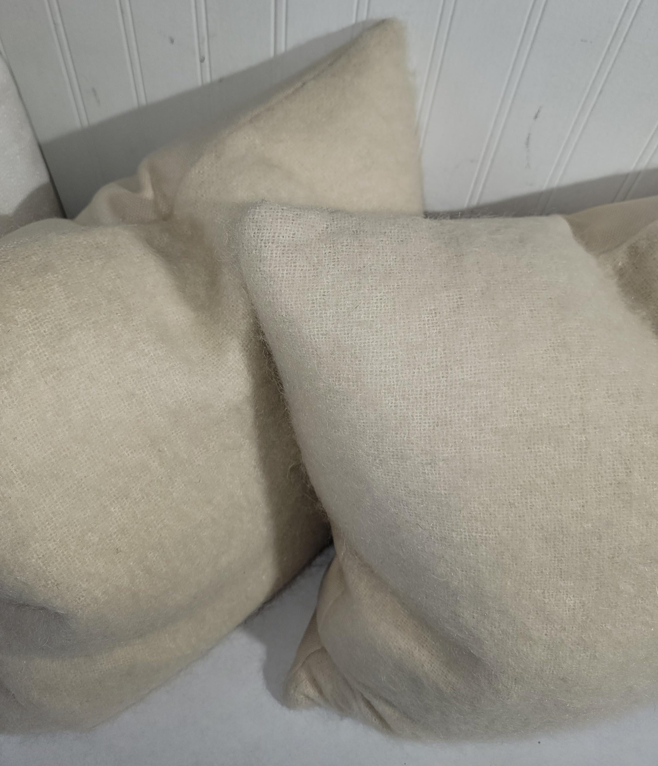 Americano Coppia di Vintage By  Cuscini in mohair in vendita