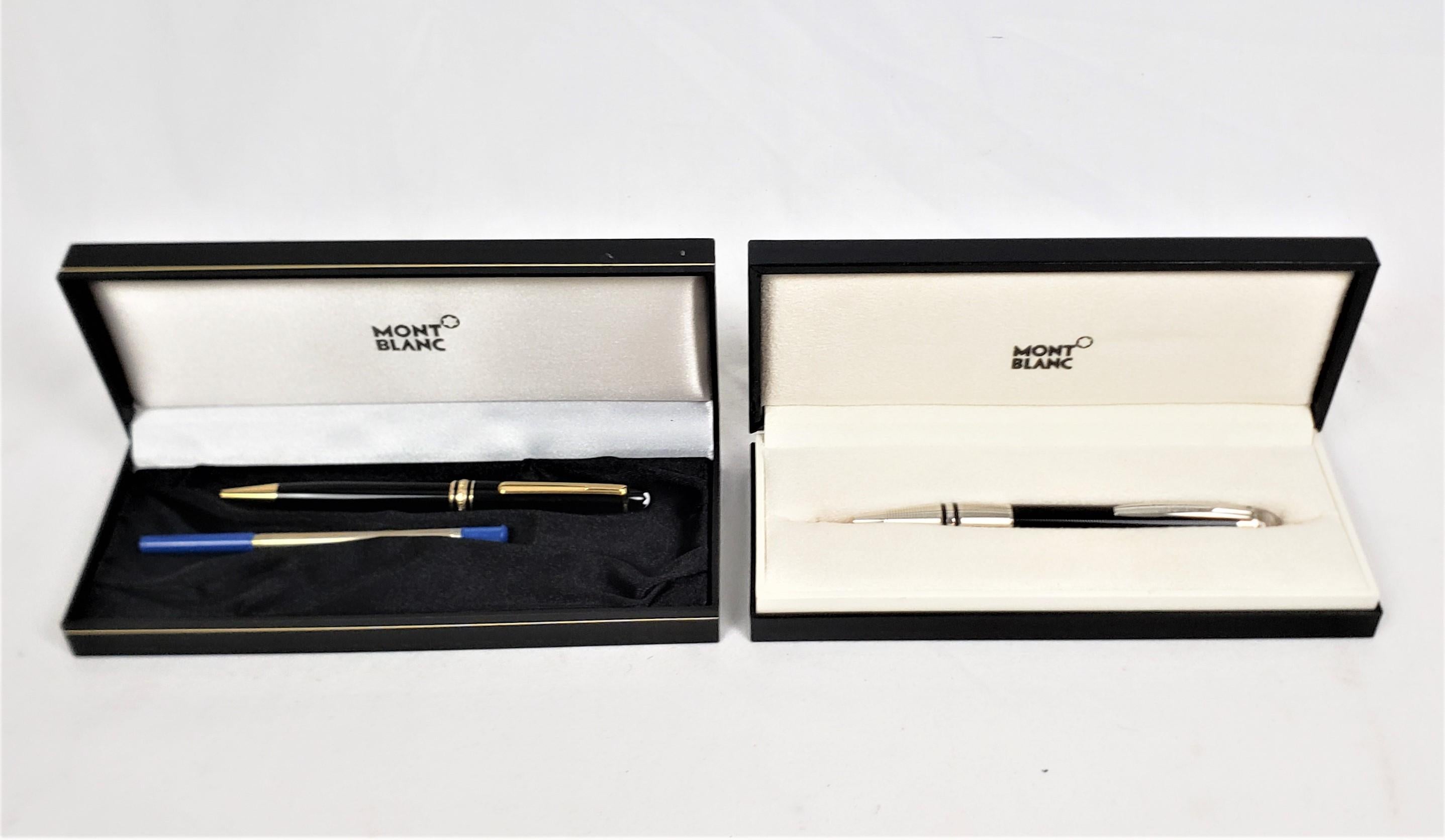 Pair of Vintage Montblanc Meisterstruck & Starwalker Pens with Boxes & Papers For Sale 3