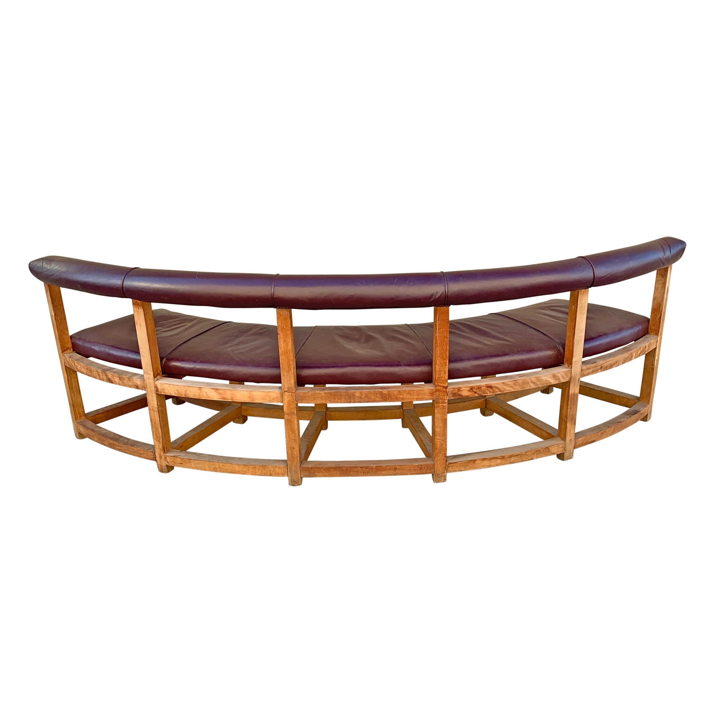Pair of Vintage Monumental Curved Benches 6