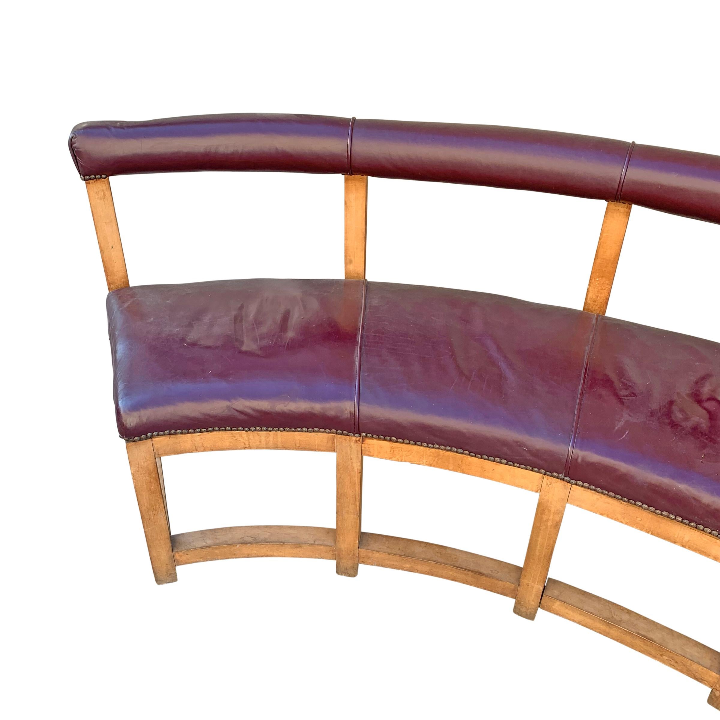 Pair of Vintage Monumental Curved Benches 2