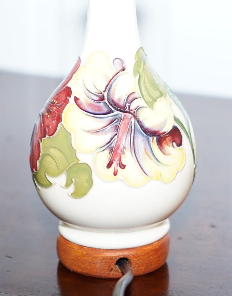 Pair of Vintage Moorcroft Vase Lamps Fully Restored and Converted