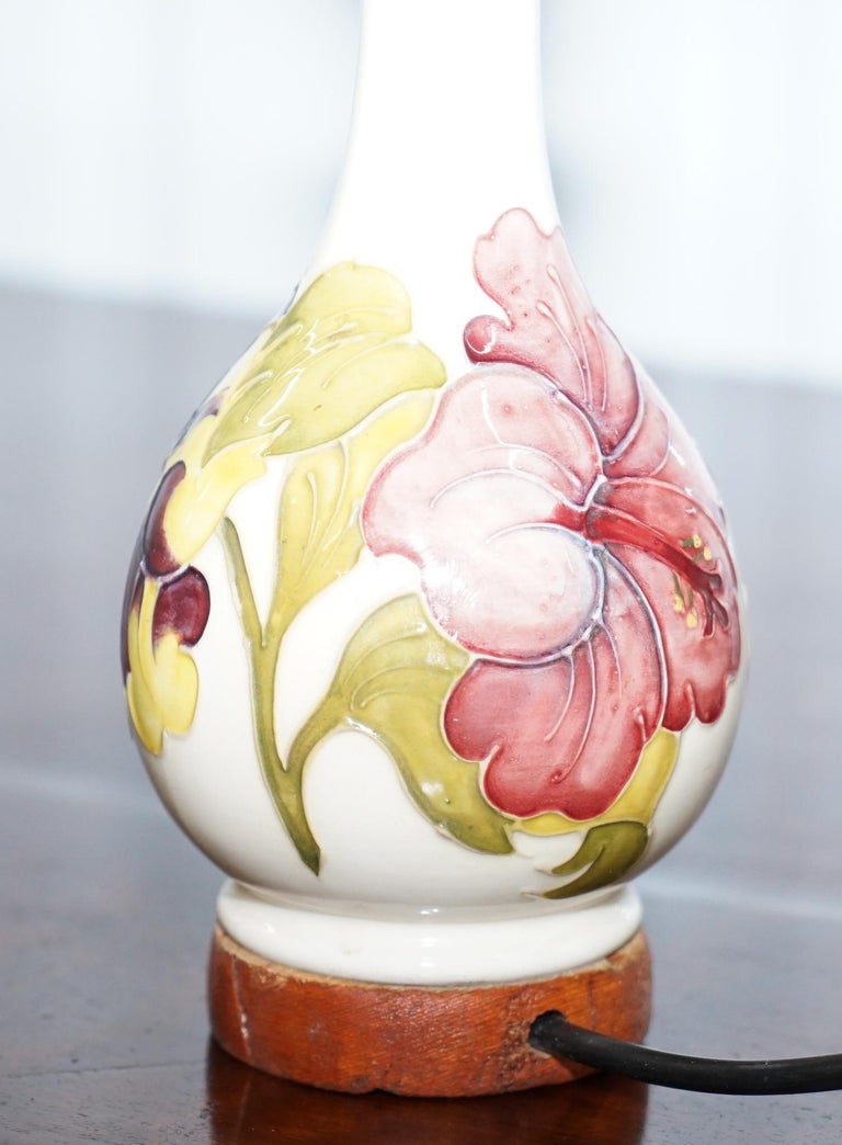 Pair of Vintage Moorcroft Vase Lamps Fully Restored and Converted