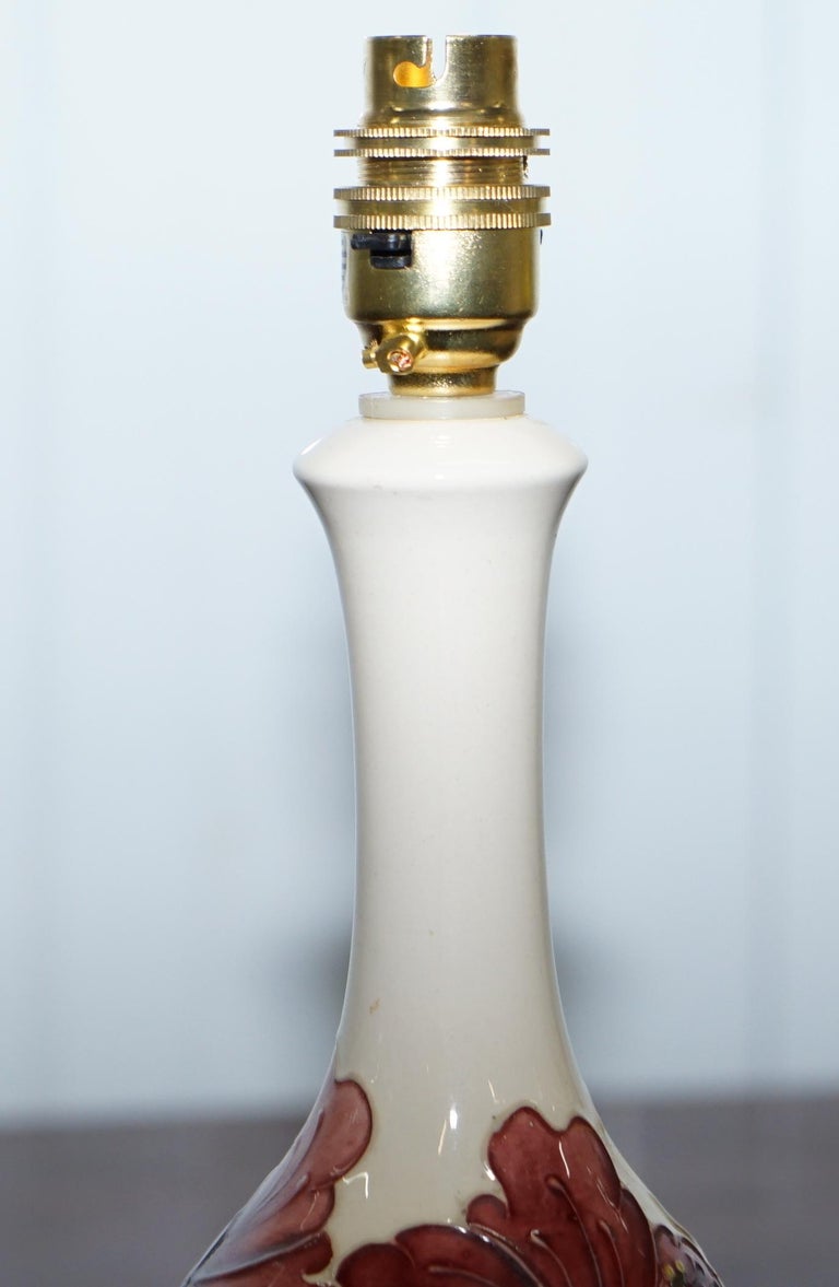 Pair of Vintage Moorcroft Vase Lamps Fully Restored and Converted