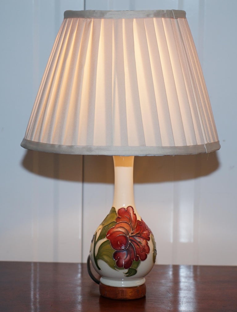 Pair of Vintage Moorcroft Vase Lamps Fully Restored and Converted