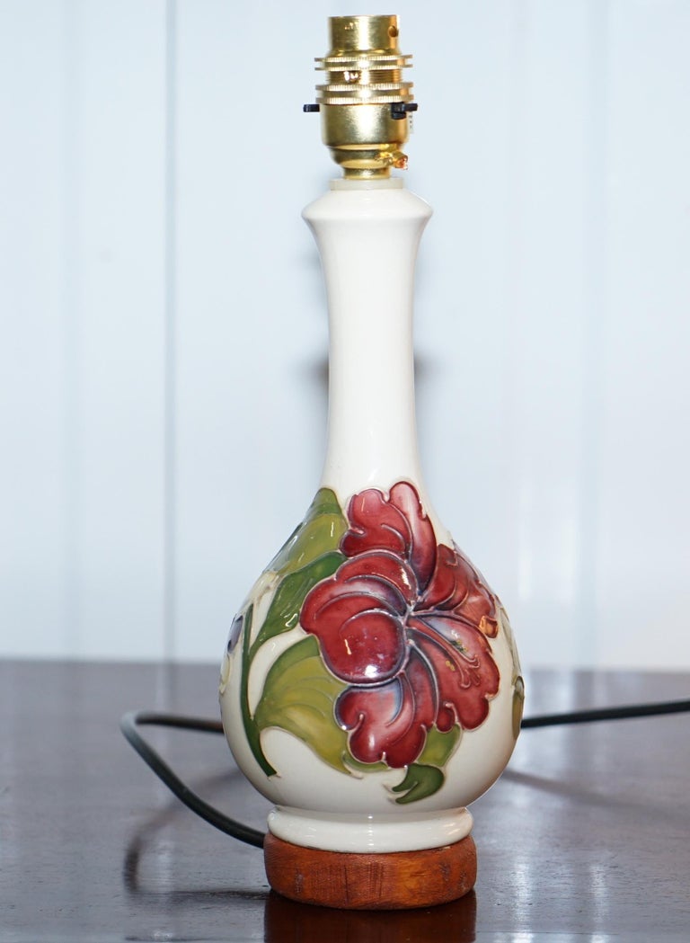 Pair of Vintage Moorcroft Vase Lamps Fully Restored and Converted