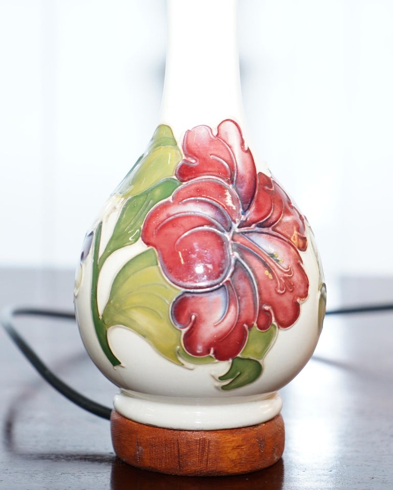 Pair of Vintage Moorcroft Vase Lamps Fully Restored and Converted