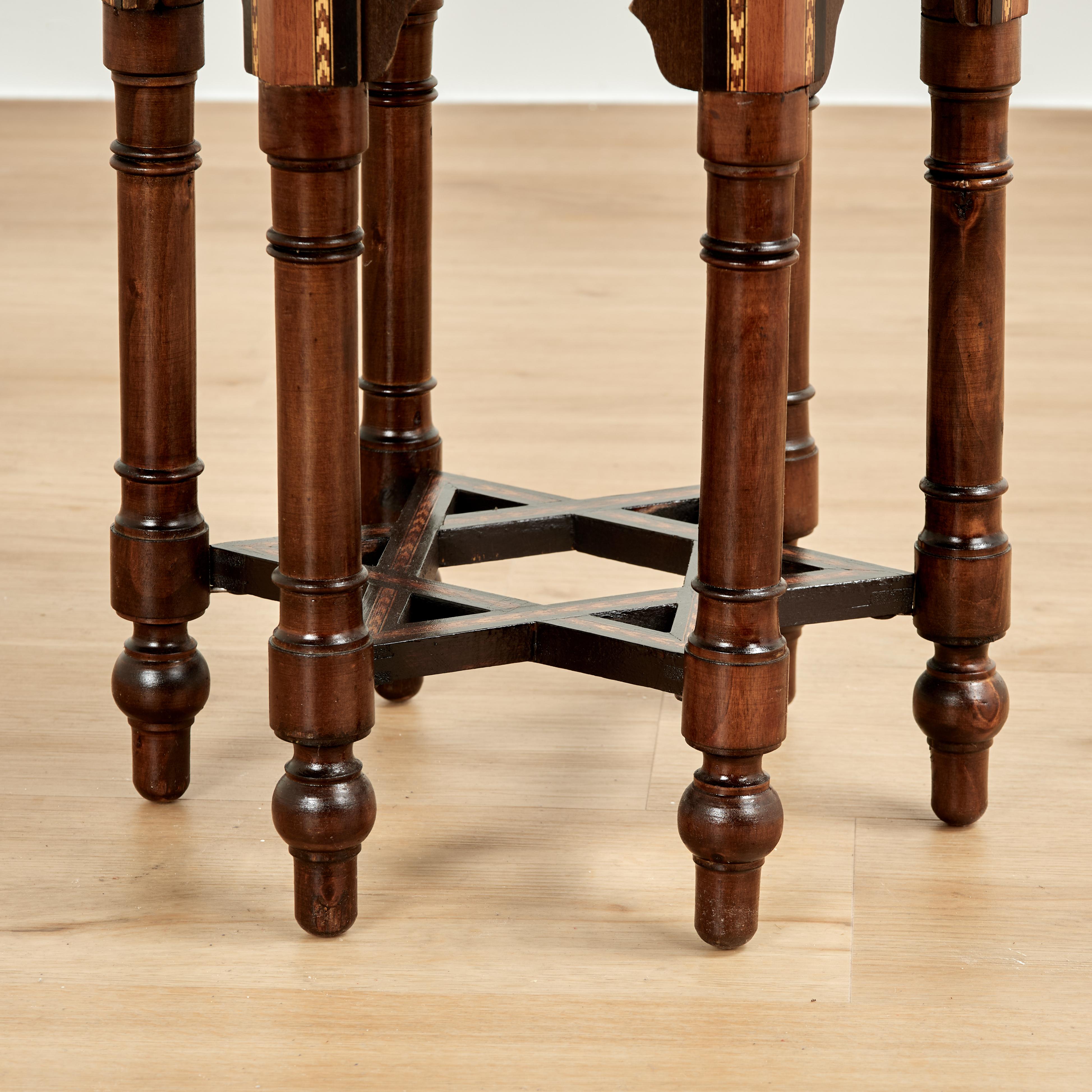 Pair of Vintage Moroccan Inlaid Stands or Tables For Sale 1