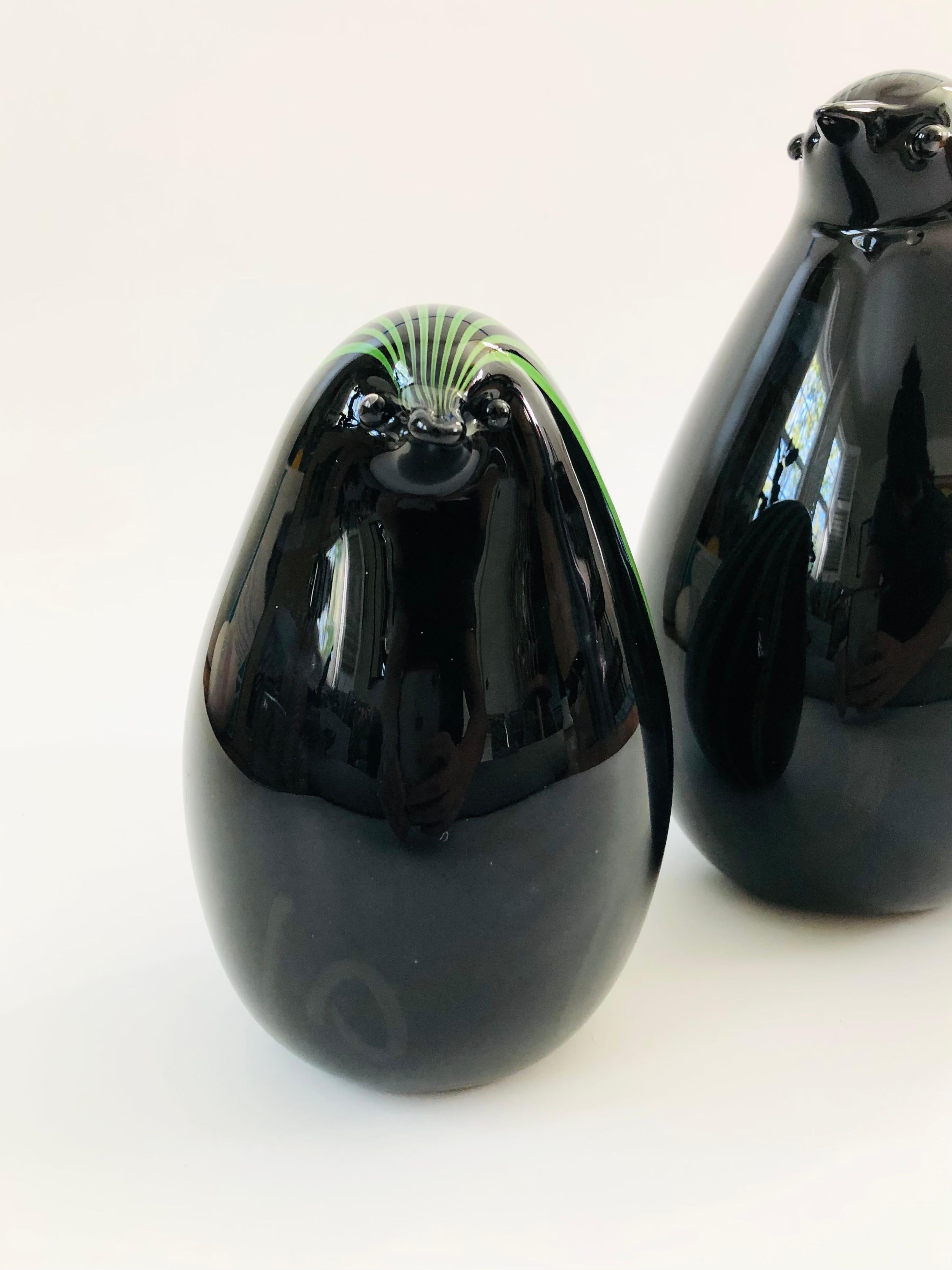Modern Pair of Vintage Murano Art Glass Penguins by Livio Seguso