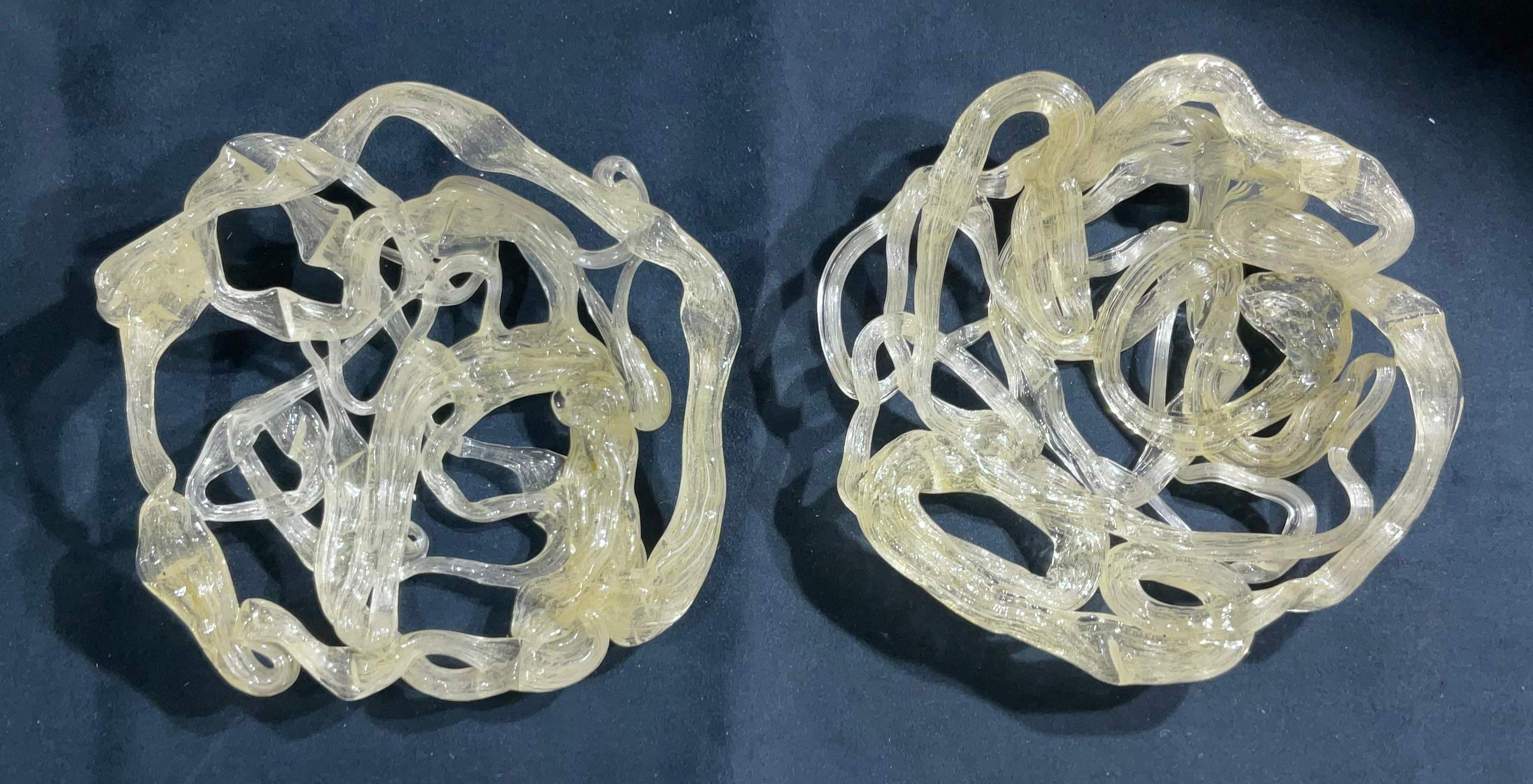 Paar von Vintage Murano Kunstglas 