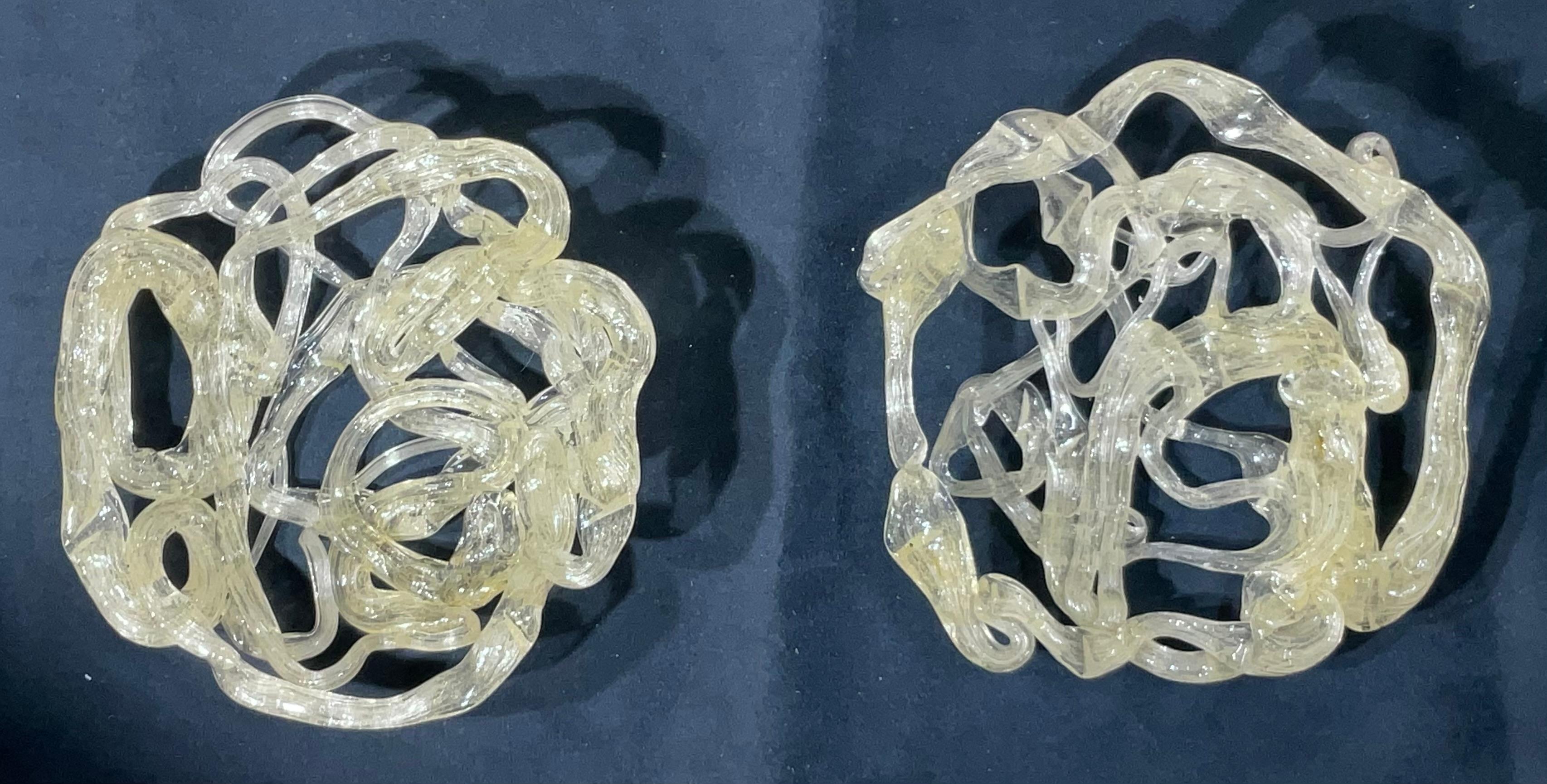 Paar von Vintage Murano Kunstglas 