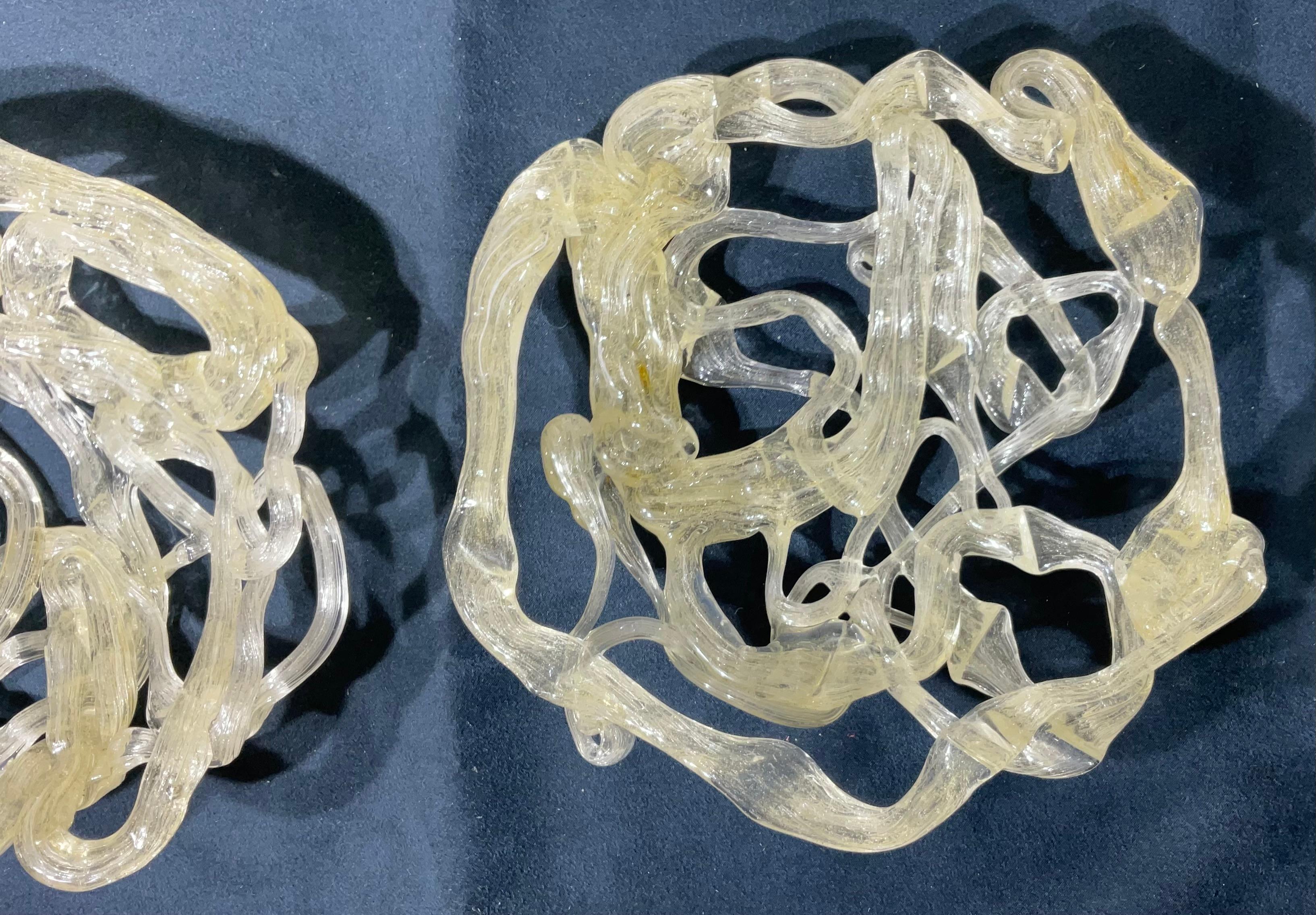 Paar von Vintage Murano Kunstglas 