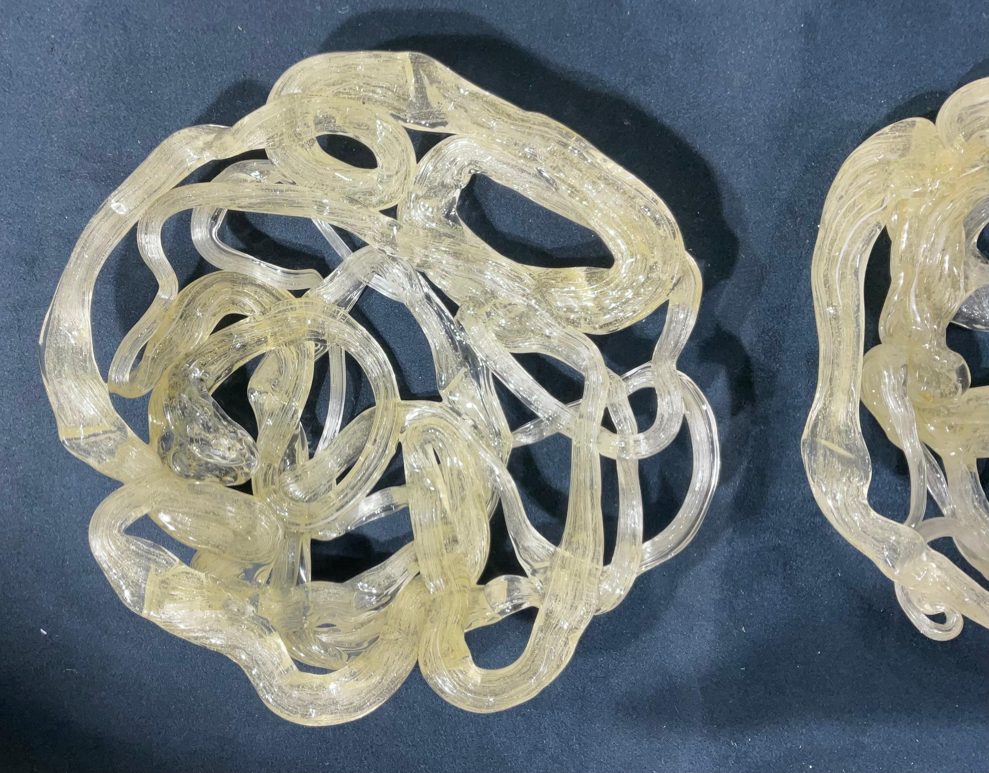 Paar von Vintage Murano Kunstglas 
