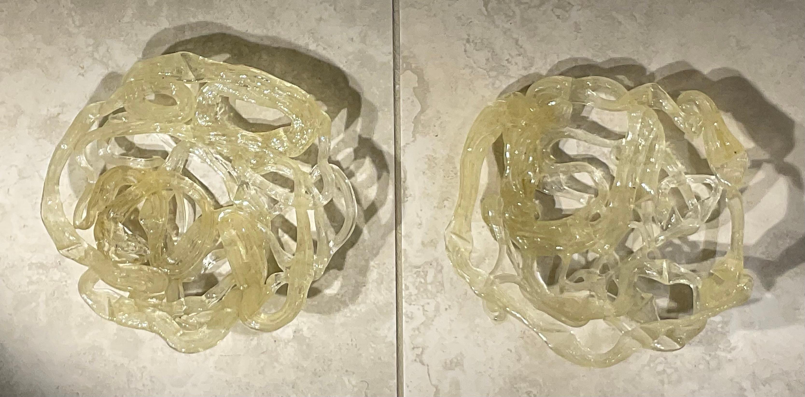Paar von Vintage Murano Kunstglas 
