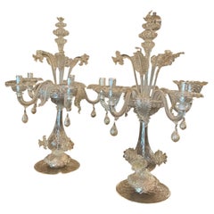 Pair of Vintage Murano Candelabra lamps