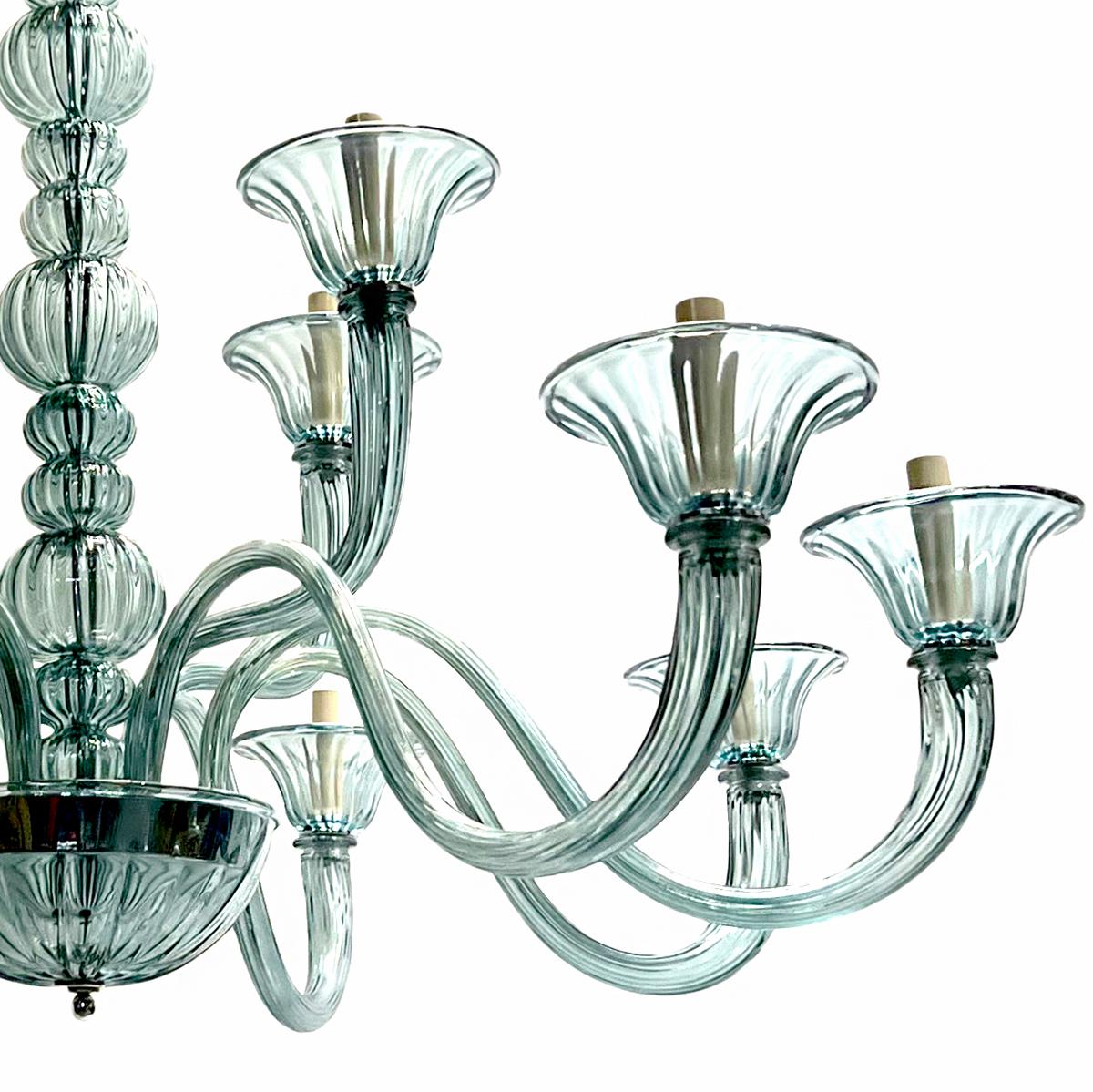 Italian Pair of Vintage Murano Chandeliers, Sold Individually For Sale