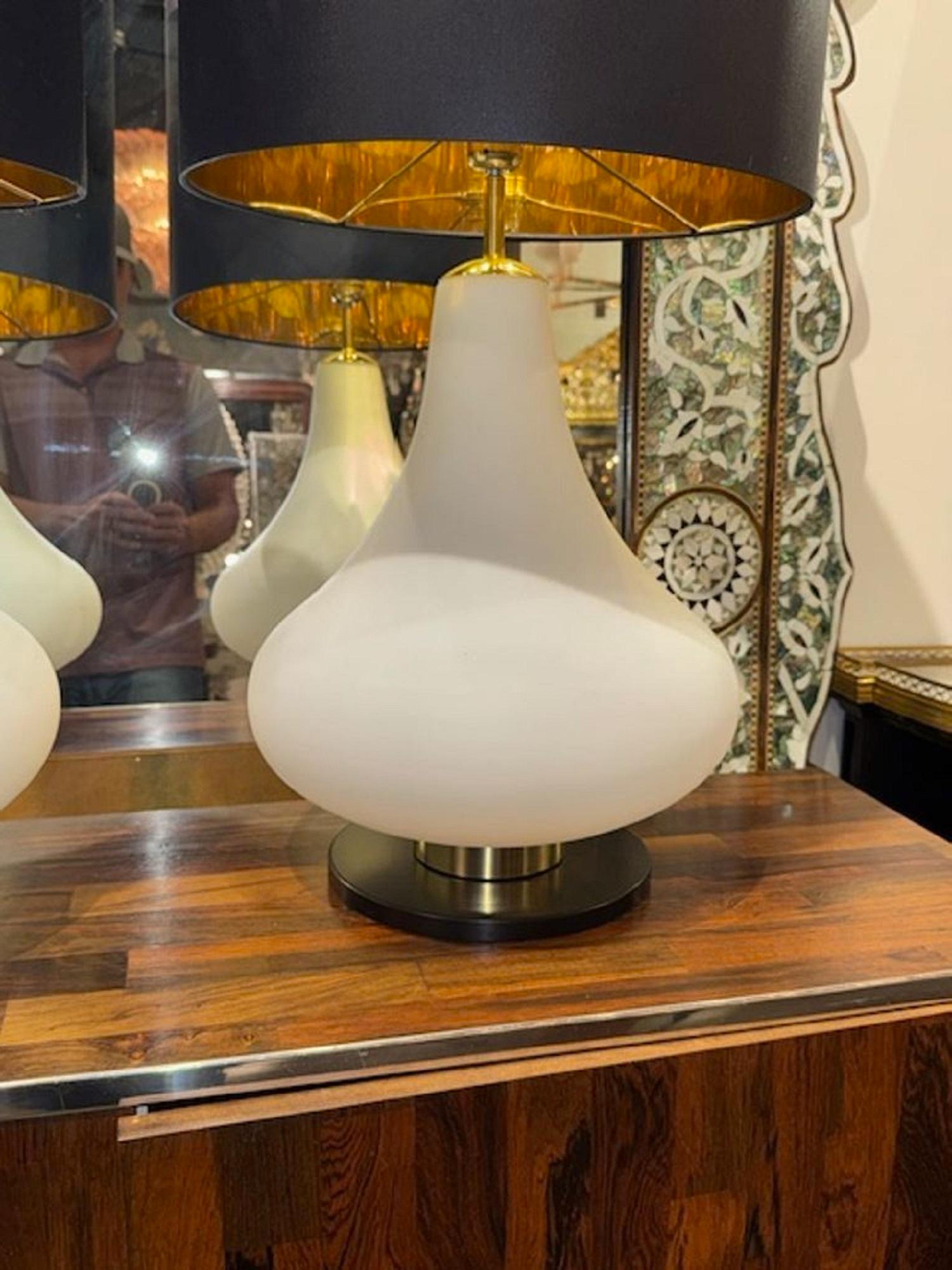 Paar Balusterlampen aus Murano-Glas (Italienisch) im Angebot