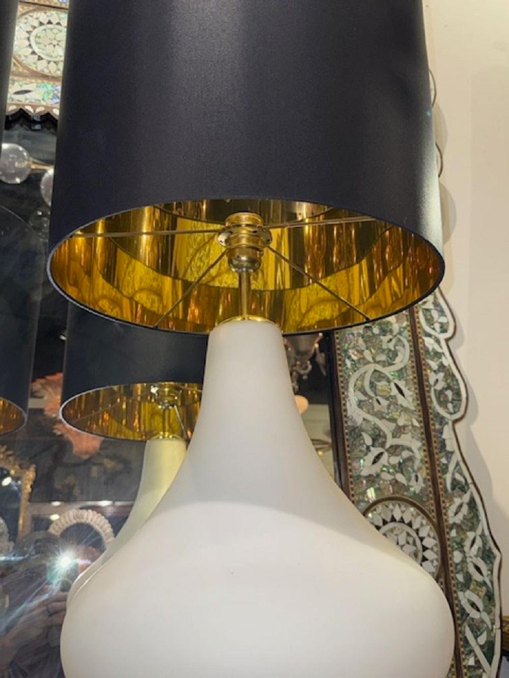 Paar Balusterlampen aus Murano-Glas im Zustand „Gut“ im Angebot in Dallas, TX