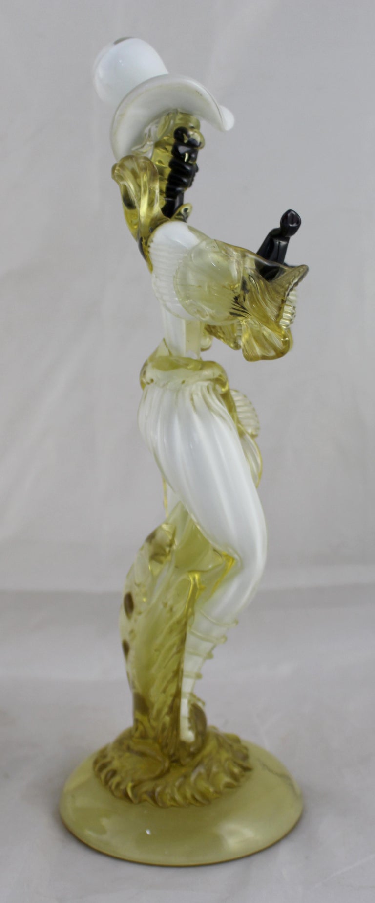 Pair of Vintage Murano Glass Blackamoor Figures For Sale at 1stdibs