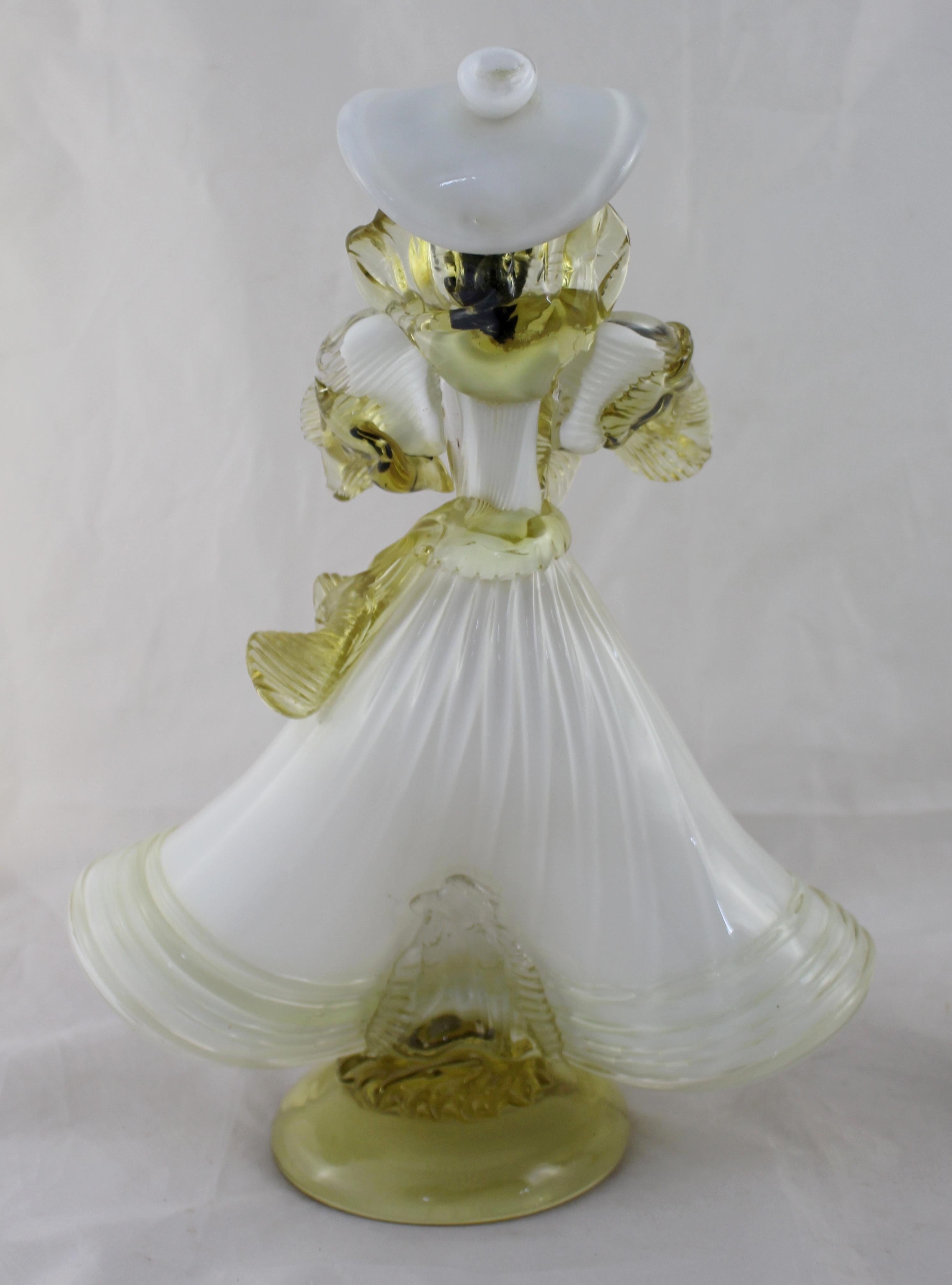 20th Century Pair of Vintage Murano Glass Figures For Sale