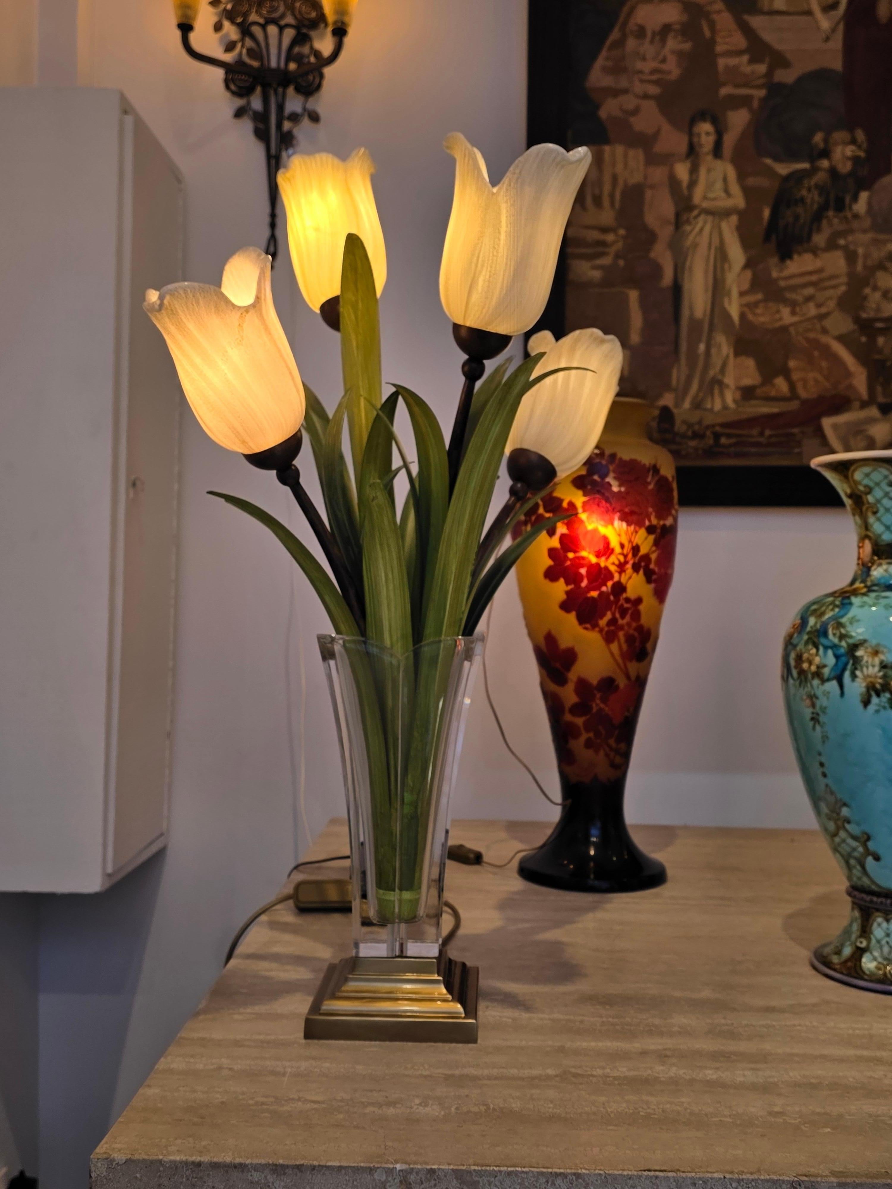 Paar Blumenvasen aus Murano-Glas um 1980 im Angebot 4