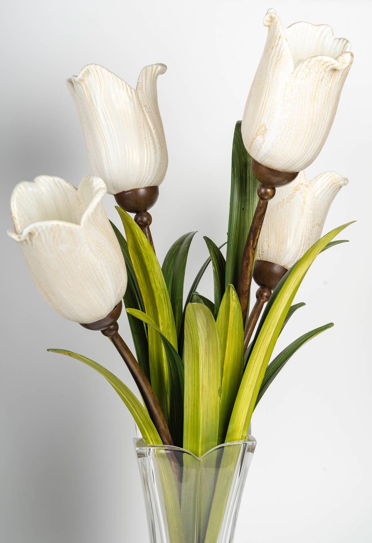 Paar Blumenvasen aus Murano-Glas um 1980 im Angebot 6