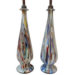 Pair of Vintage Murano Glass Lamps