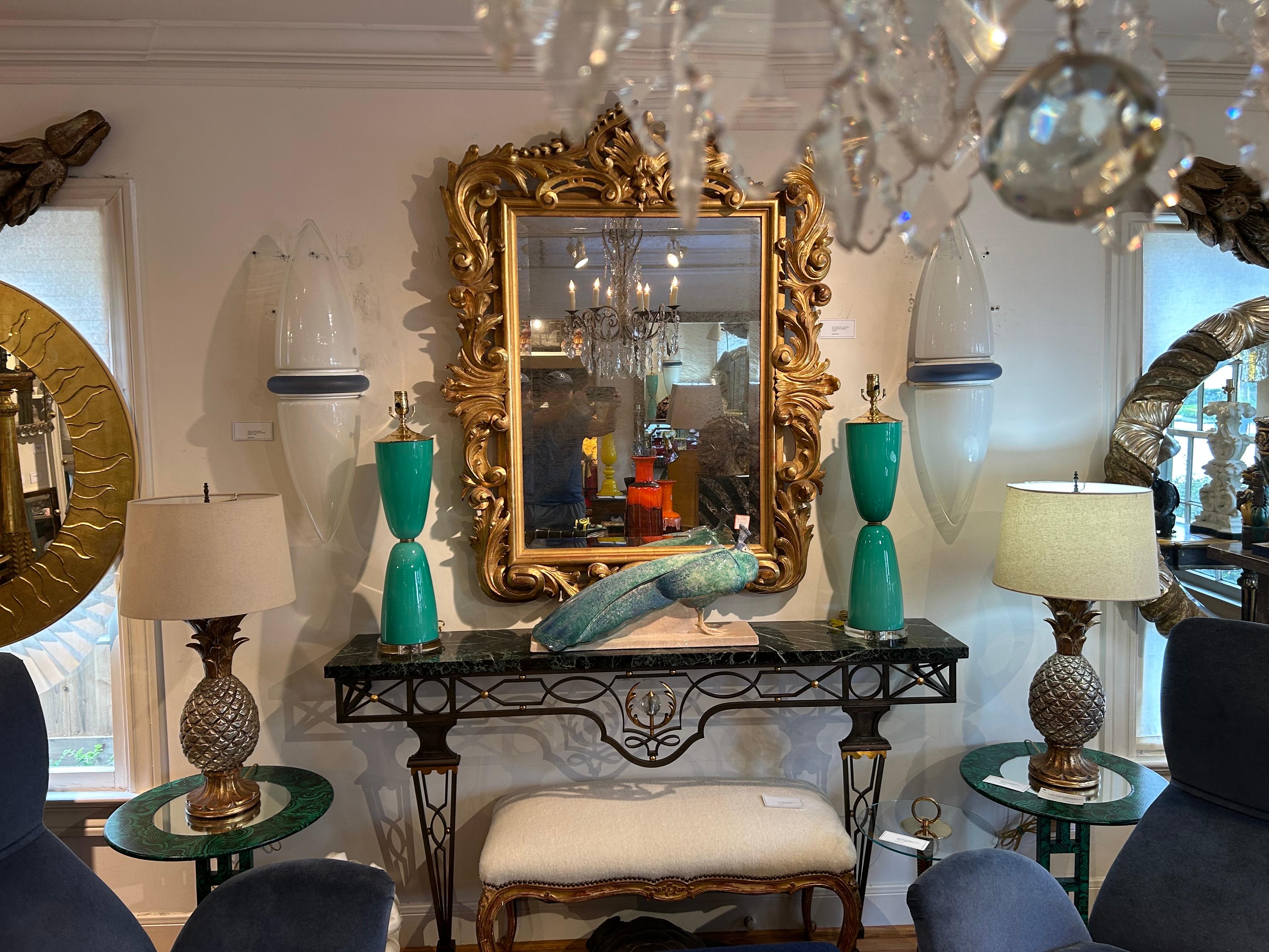 Italian Pair Of  Murano Glass Lamps For Sale