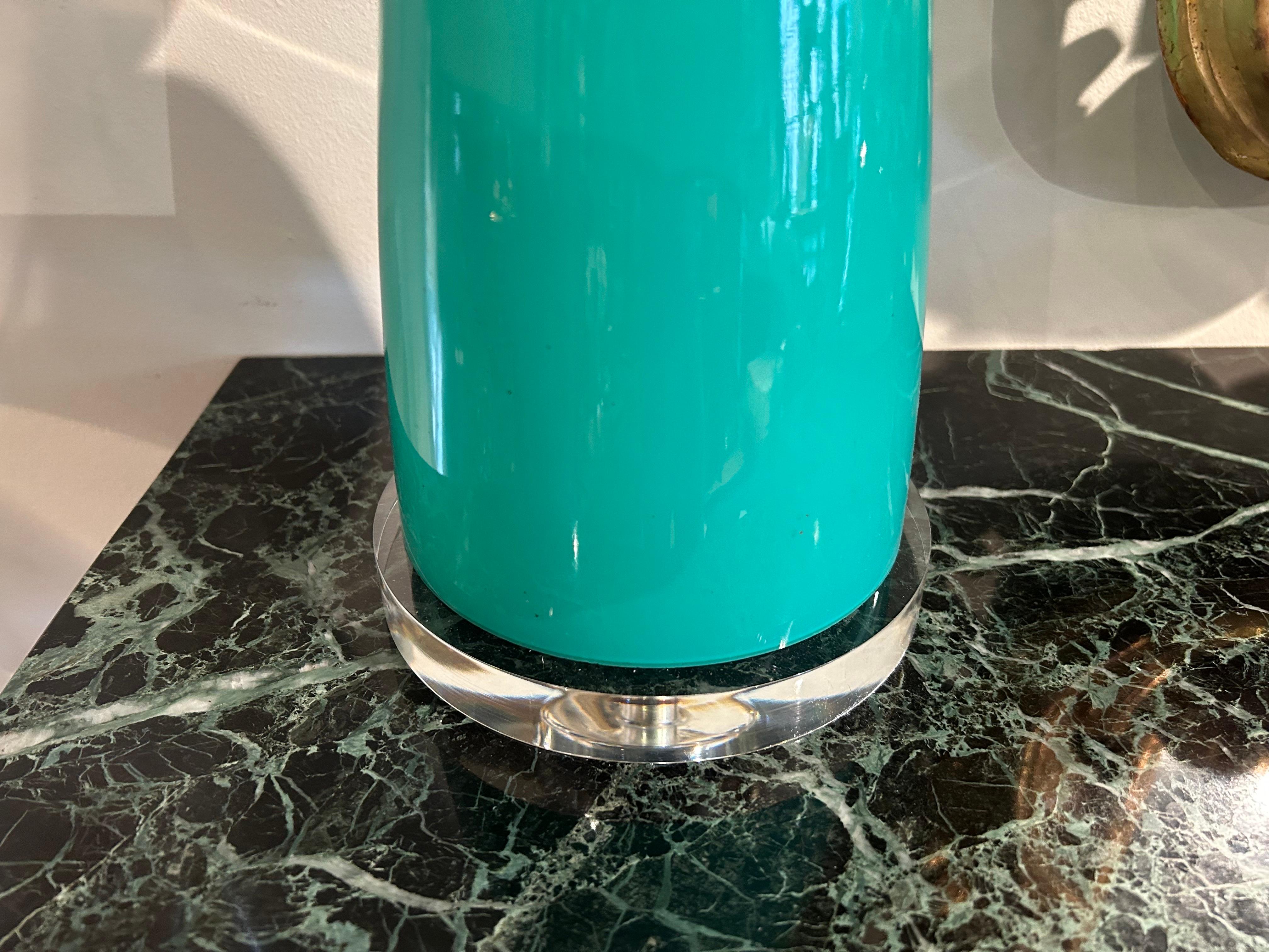 Pair Of  Murano Glass Lamps For Sale 1