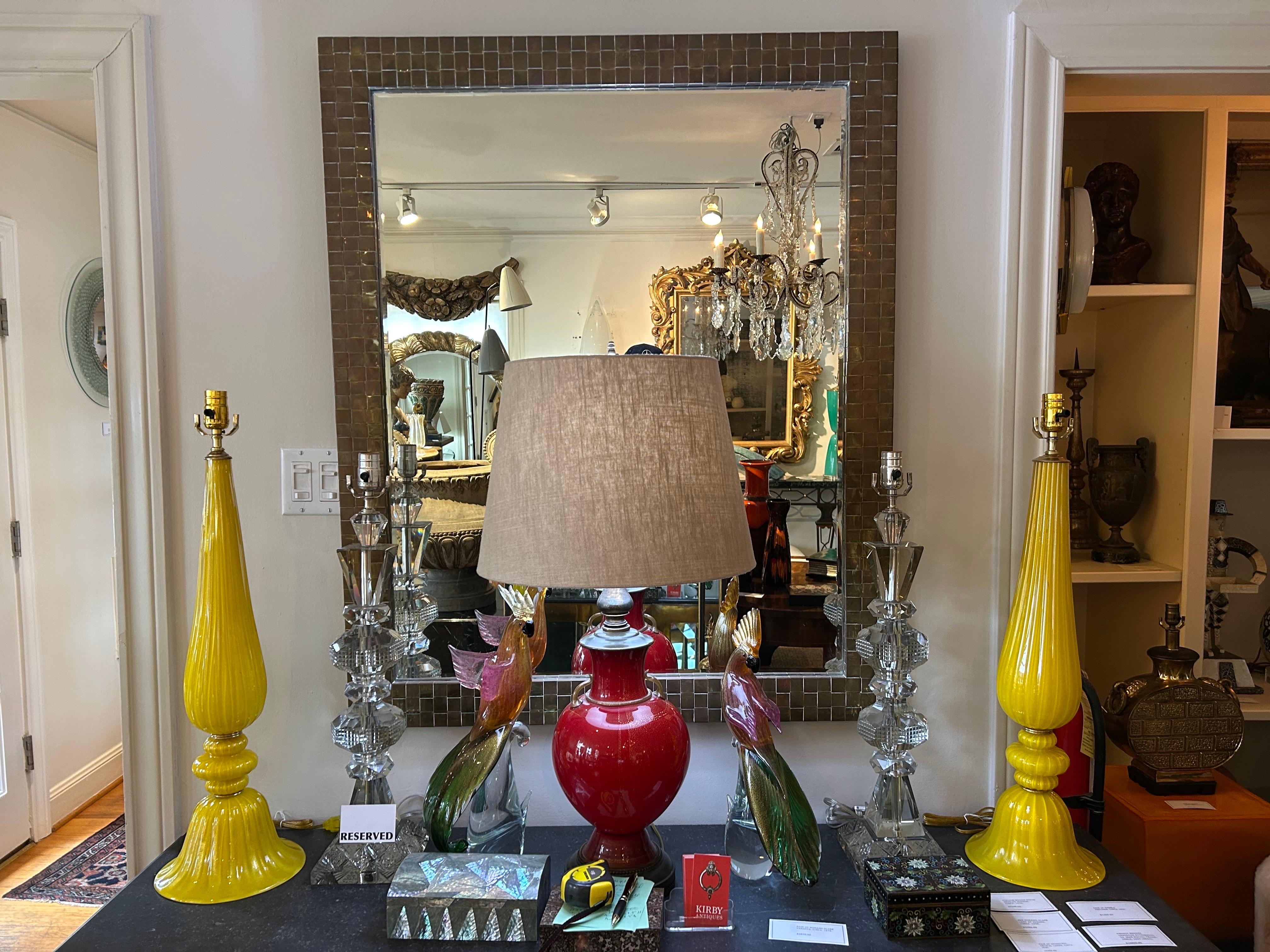 Pair Of  Murano Glass Lamps For Sale 2