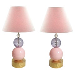 Paar alte Murano-Glaslampen