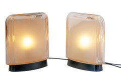 Pair Of Vintage Murano Glass Table Lamps by Murano Due, 1980s