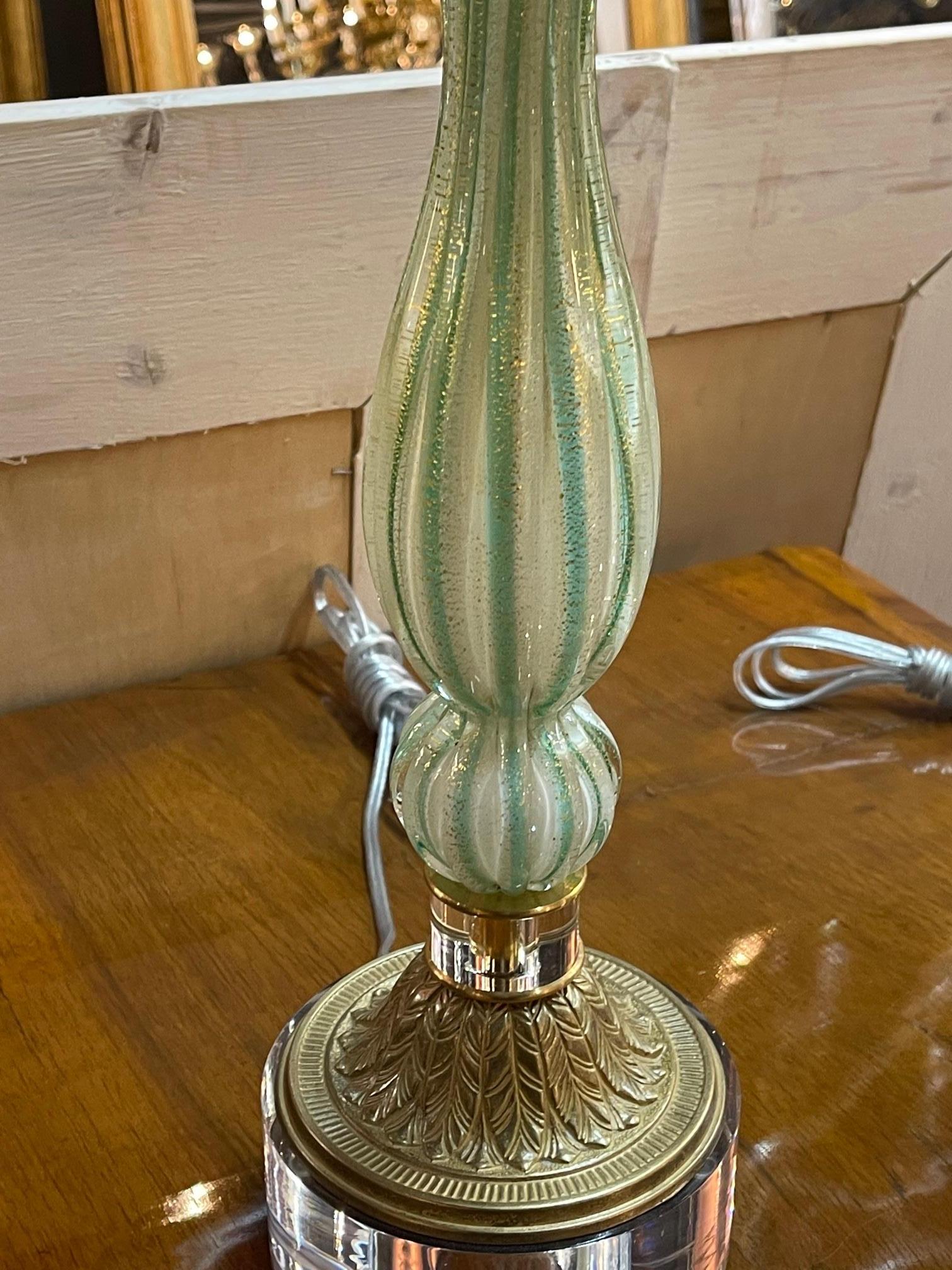 Pair of Vintage Murano Lamps In Good Condition In Dallas, TX