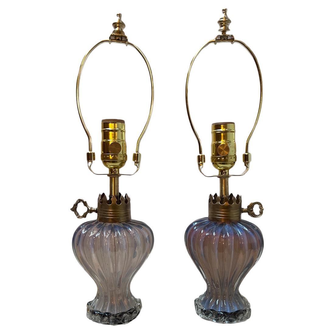 Paar Vintage Murano-Lampen im Angebot