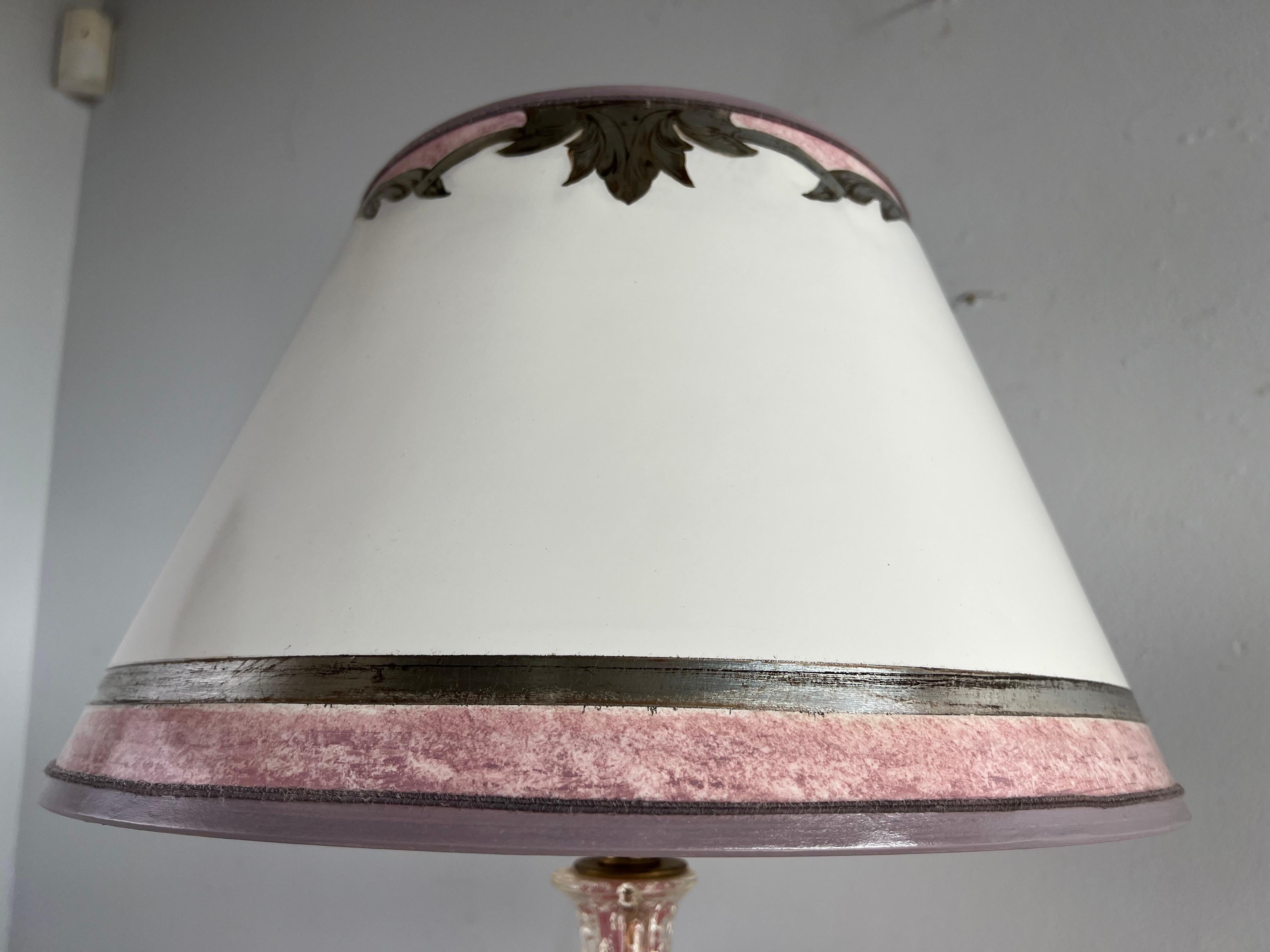 Paire de lampes vintage de Murano avec abat-jours en parchemin en vente 7