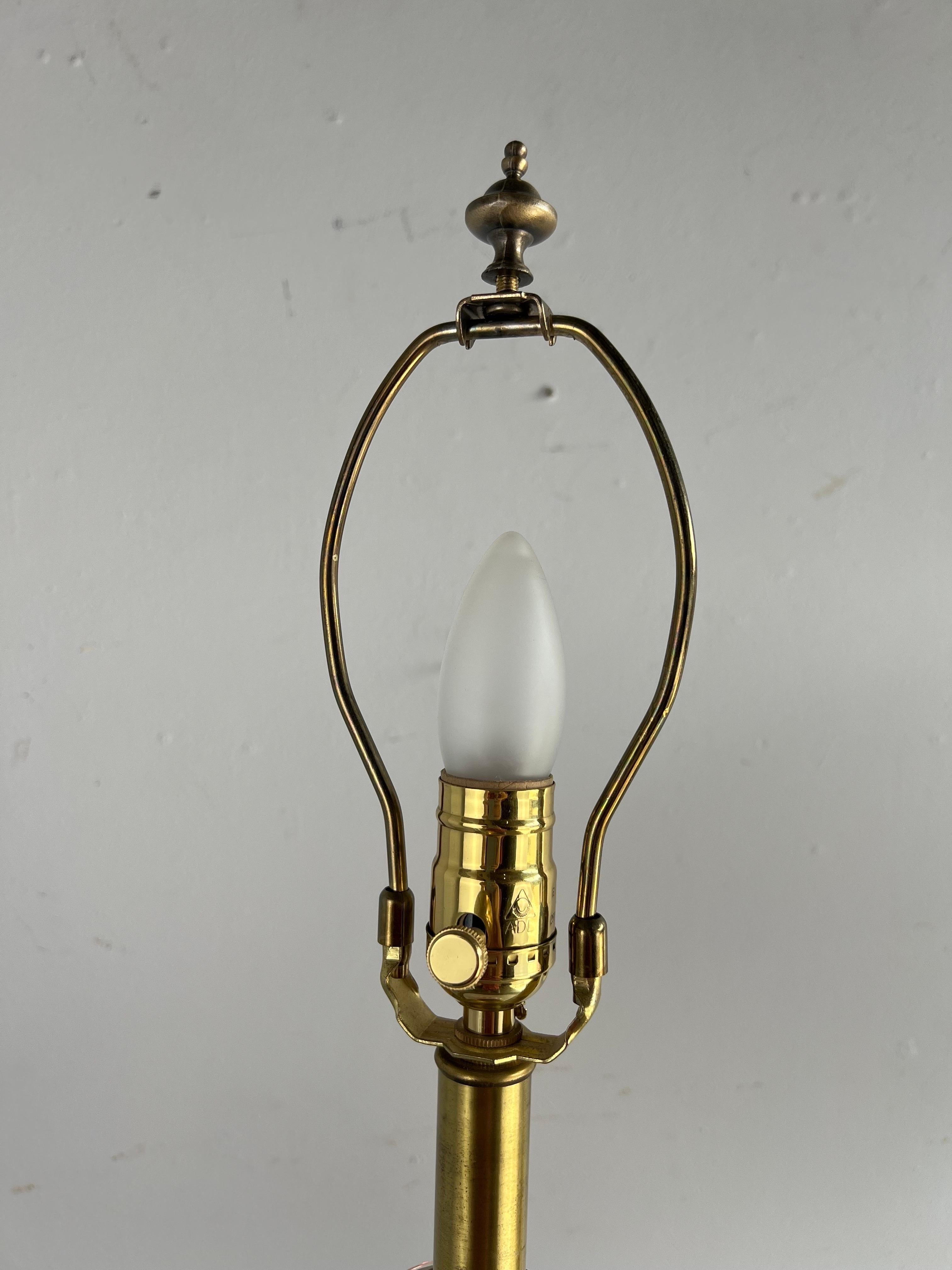 Pair of Vintage Murano Lamps w/ Parchment Shades For Sale 8