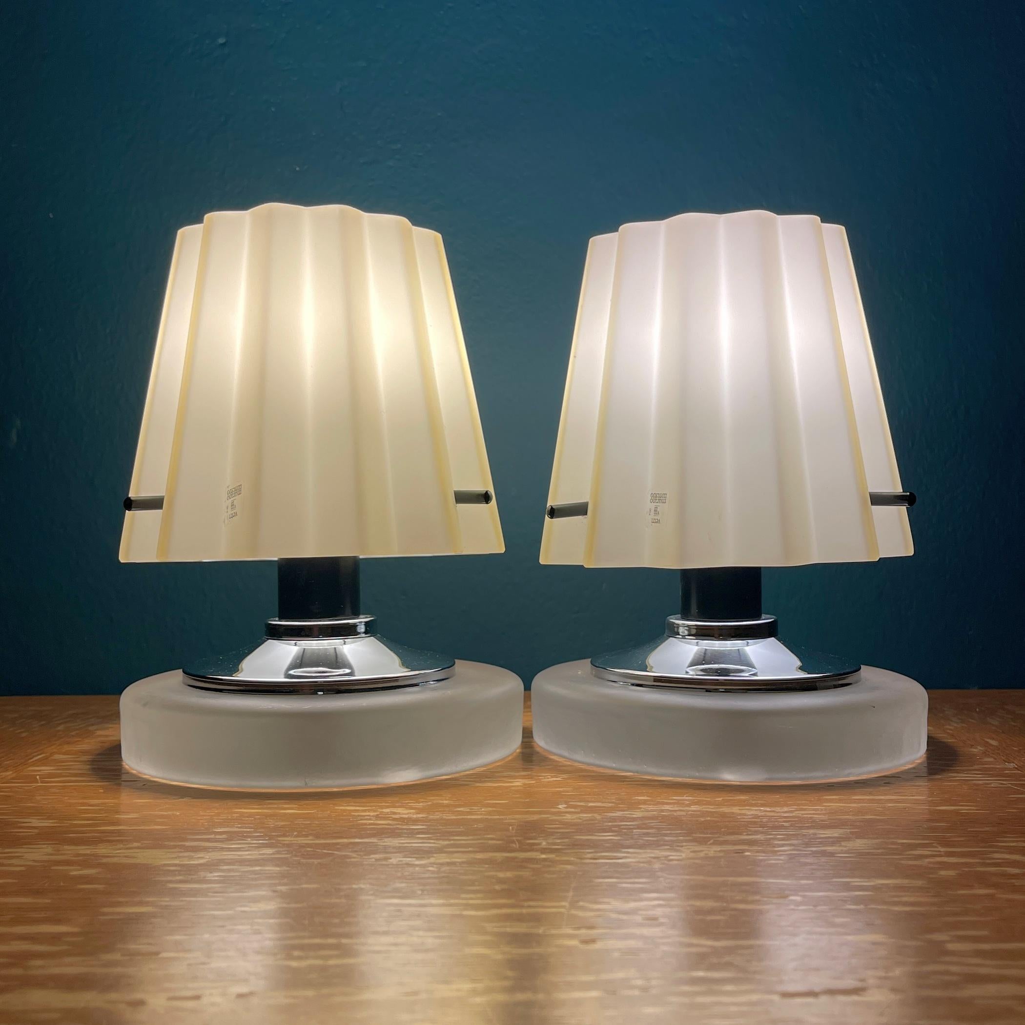 Pair of Vintage Murano Night Table Lamps Vetri Murano, Italy, 1980s 5