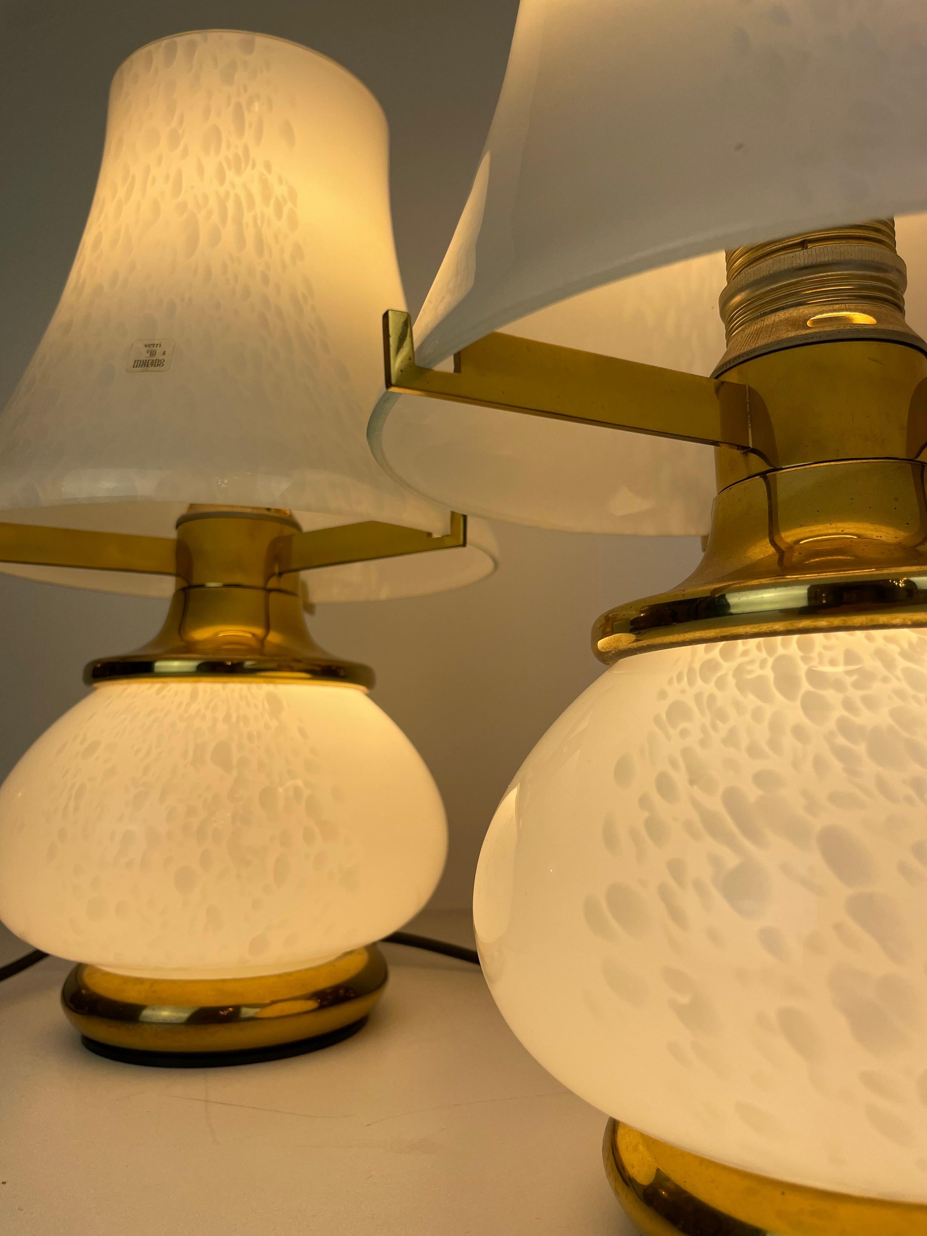 Pair of Vintage Murano Table Lamps from F. Fabbian, 1970's For Sale 3