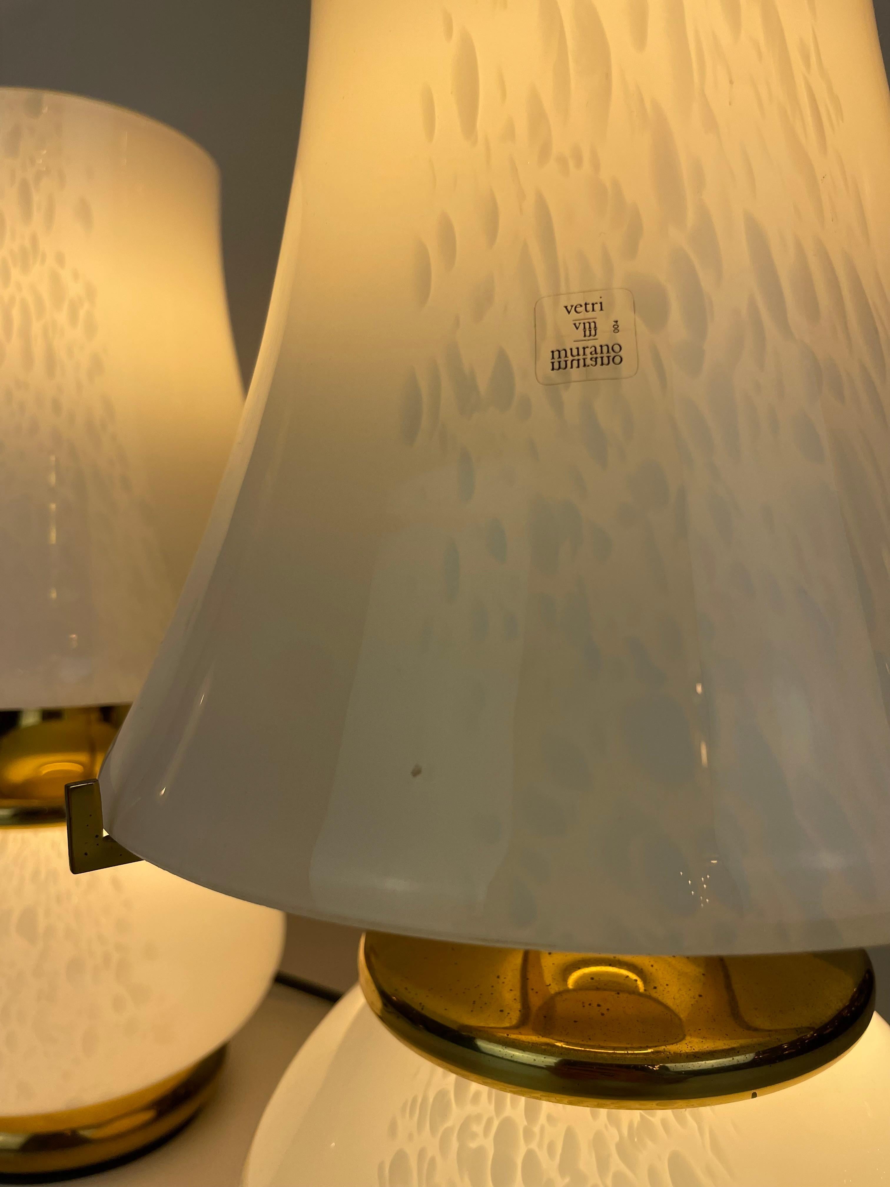 Pair of Vintage Murano Table Lamps from F. Fabbian, 1970's For Sale 2