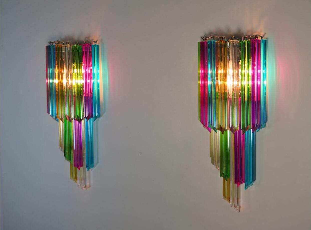 Late 20th Century Pair of Vintage Murano Wall Sconce