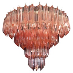 Paire d'appliques murales vintage de Murano - 63 pink quadriedri