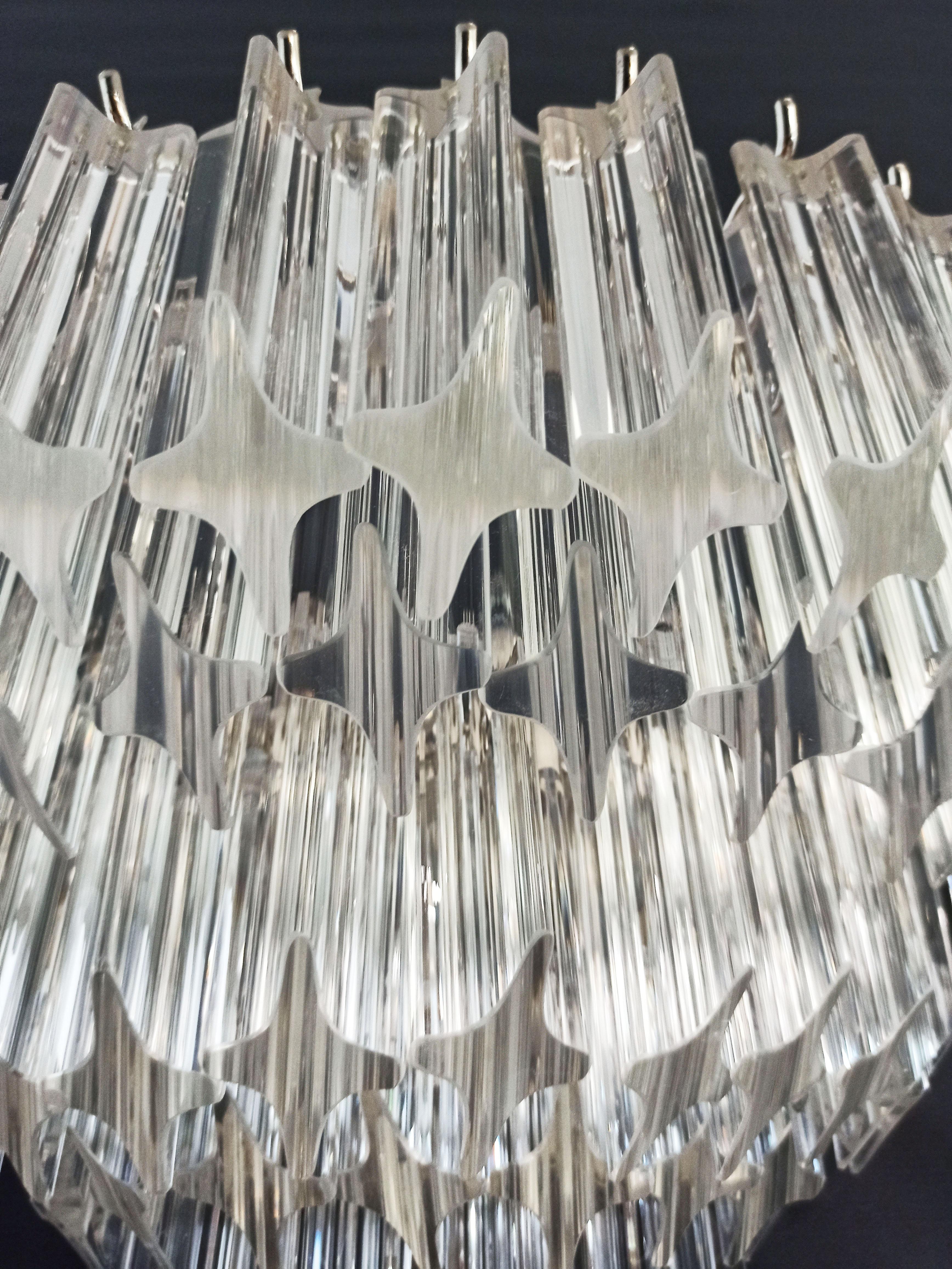 Paar Murano-Wandleuchter, 63 Trasparent Quadriedri im Angebot 7